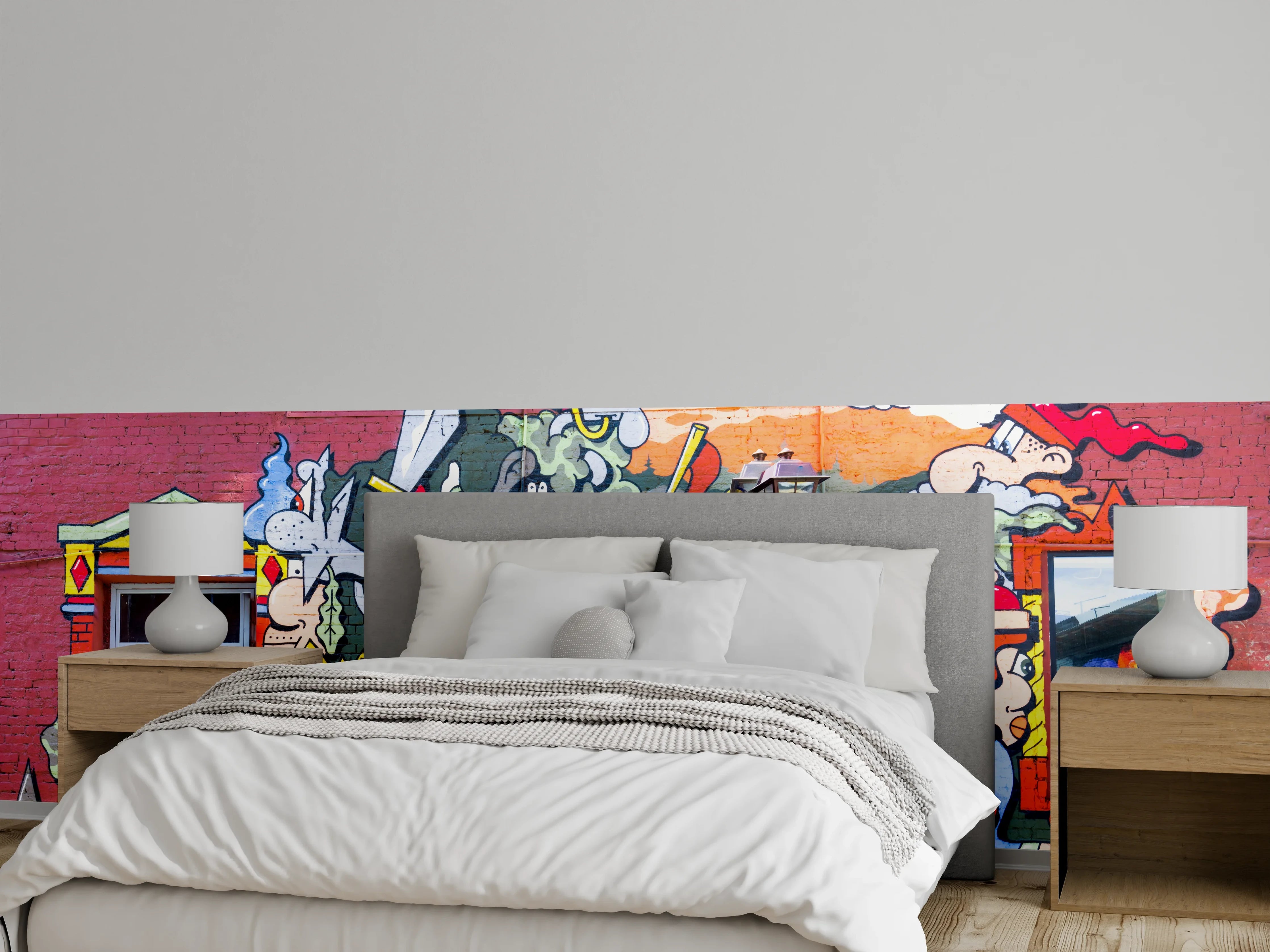 Wandverkleidung Schlafzimmer - Graffiti Wand - Urban Streetstyle