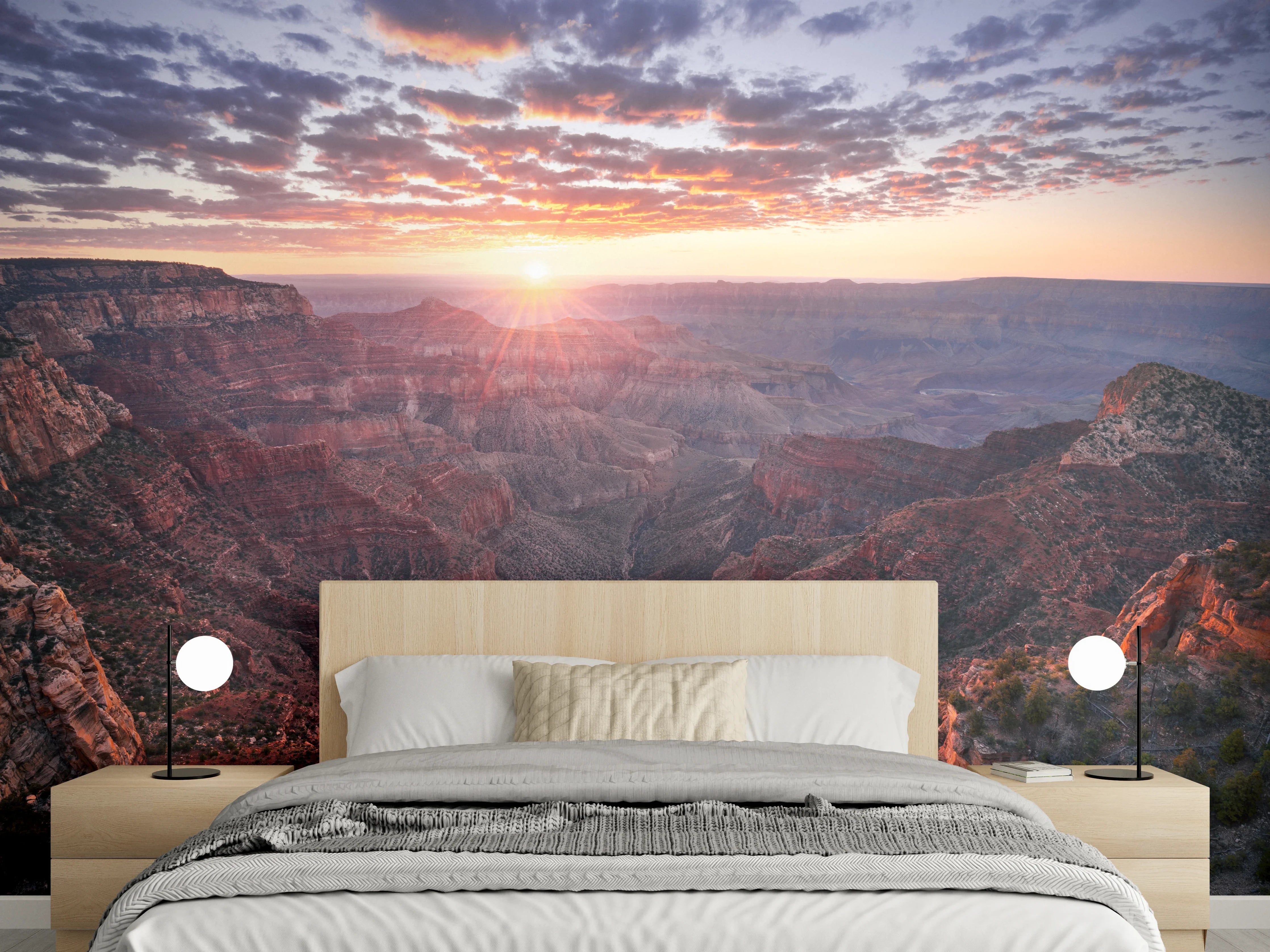 Wandverkleidung Schlafzimmer - Grand Canyon Sonnenuntergang Landschaftsfoto