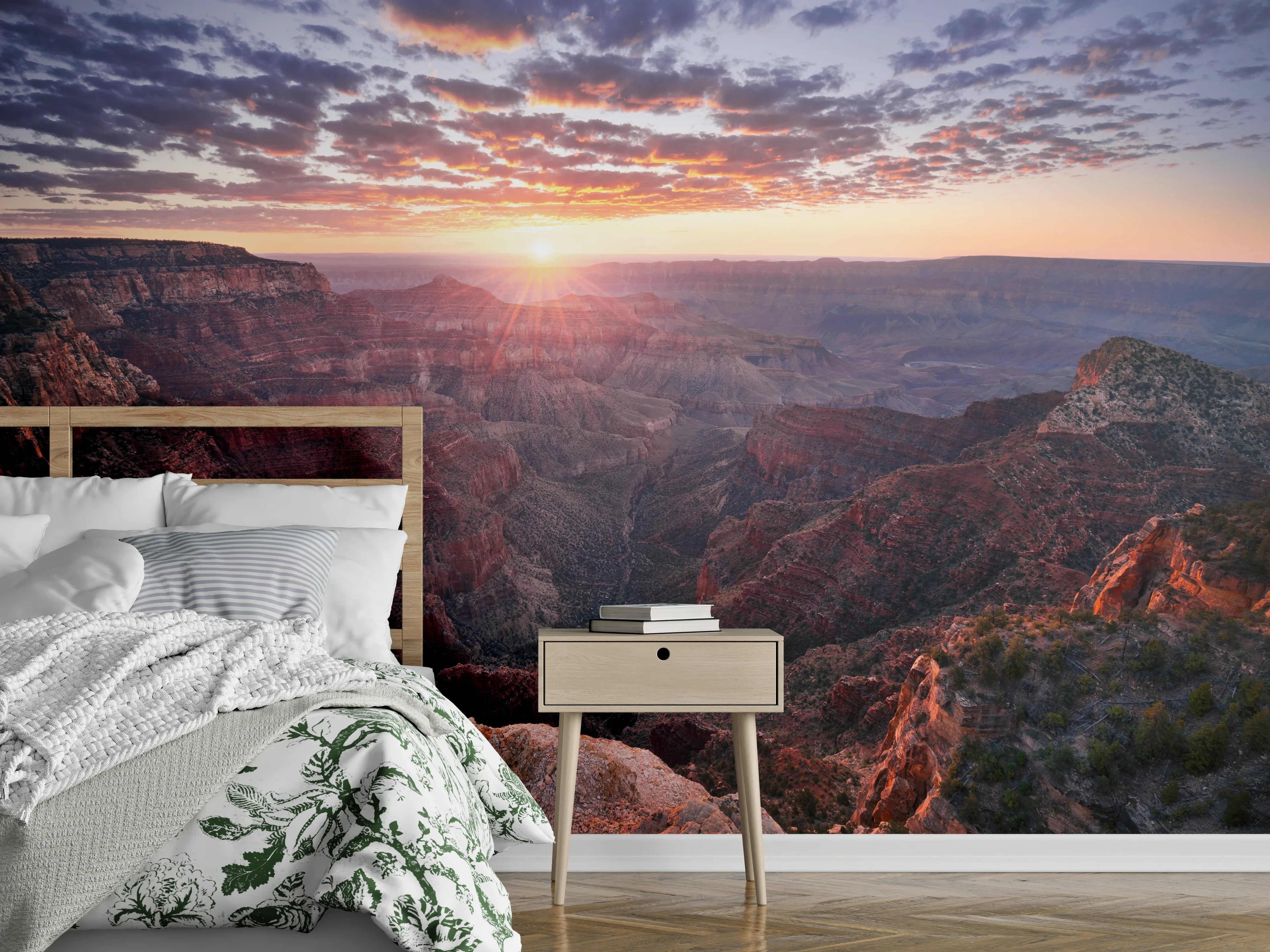 Wandverkleidung Schlafzimmer - Grand Canyon Sonnenuntergang Landschaftsfoto