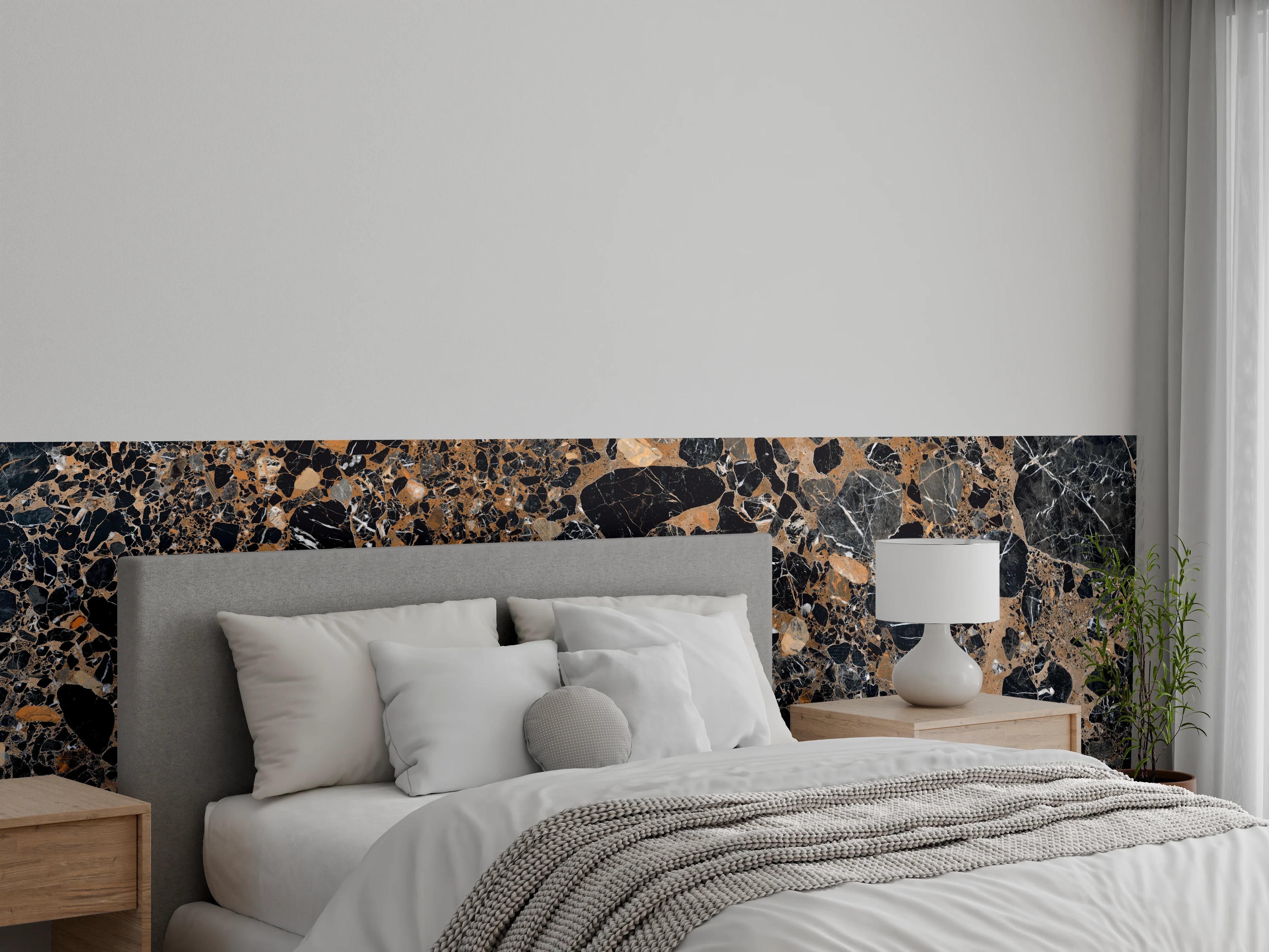 Wandverkleidung Schlafzimmer - Granit luxus Textur