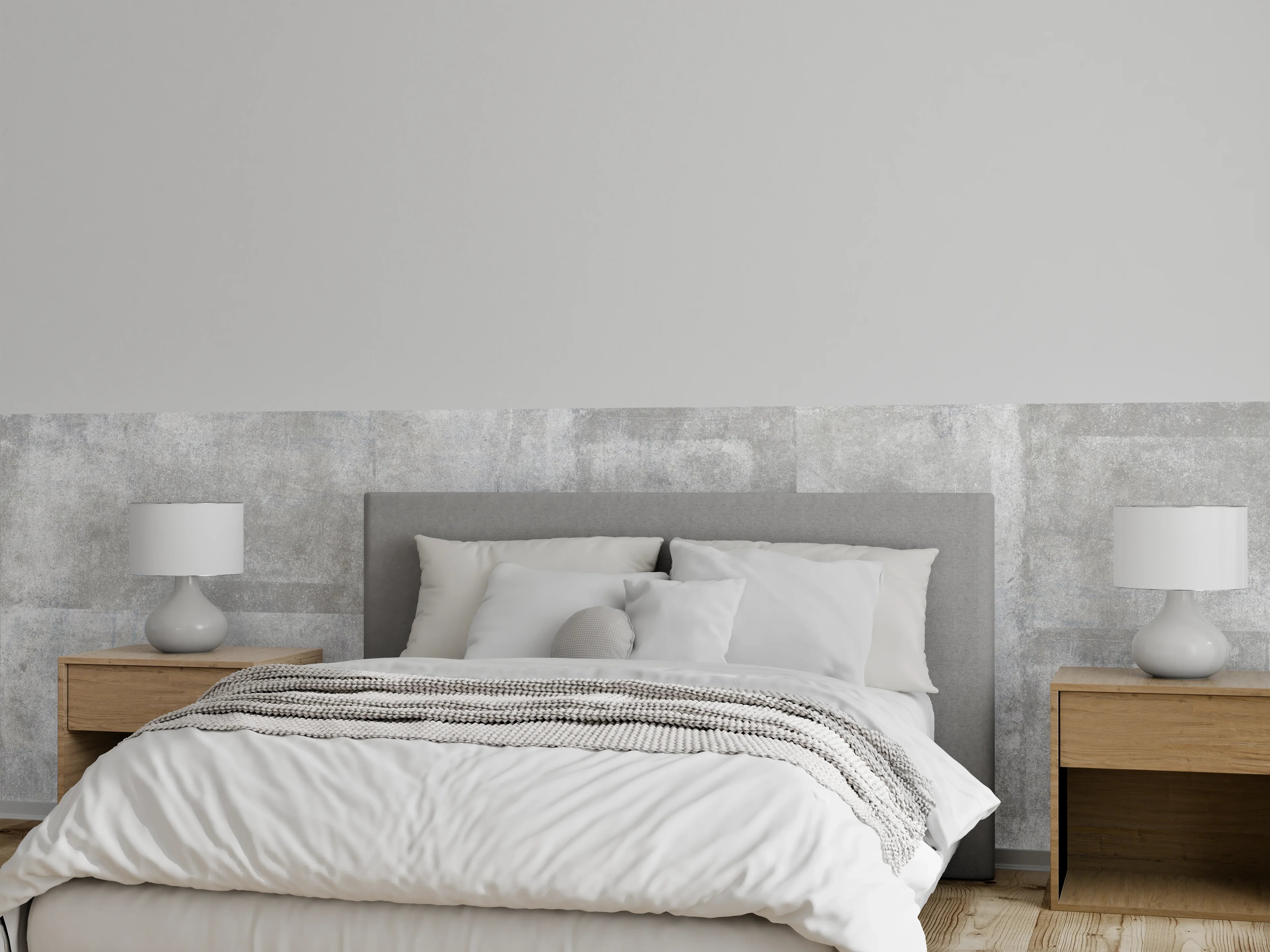 Wandverkleidung Schlafzimmer - Grau-Weiße Zementwand Textur