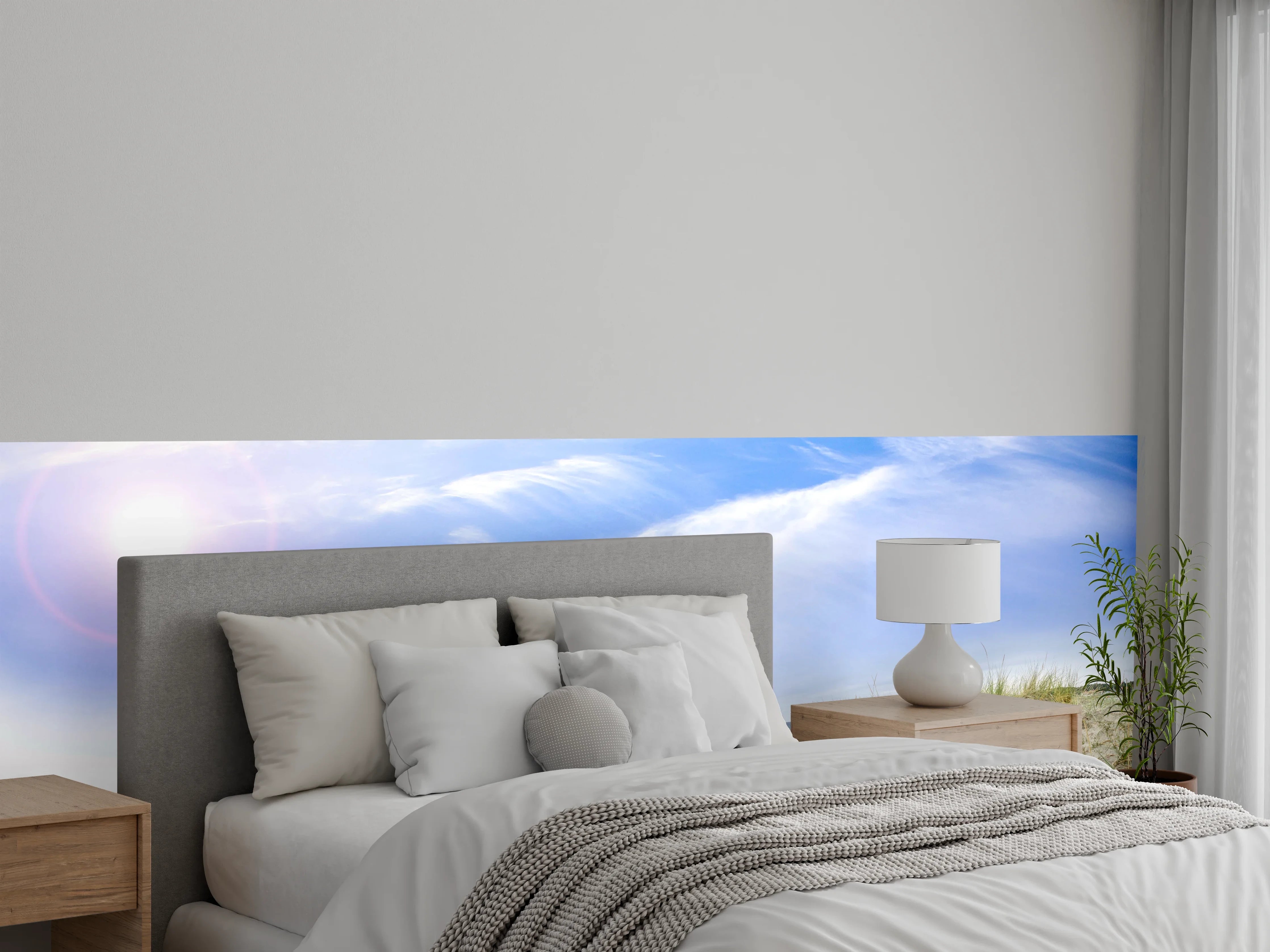 Wandverkleidung Schlafzimmer - Graue Dünenpoesie am Küstenrand