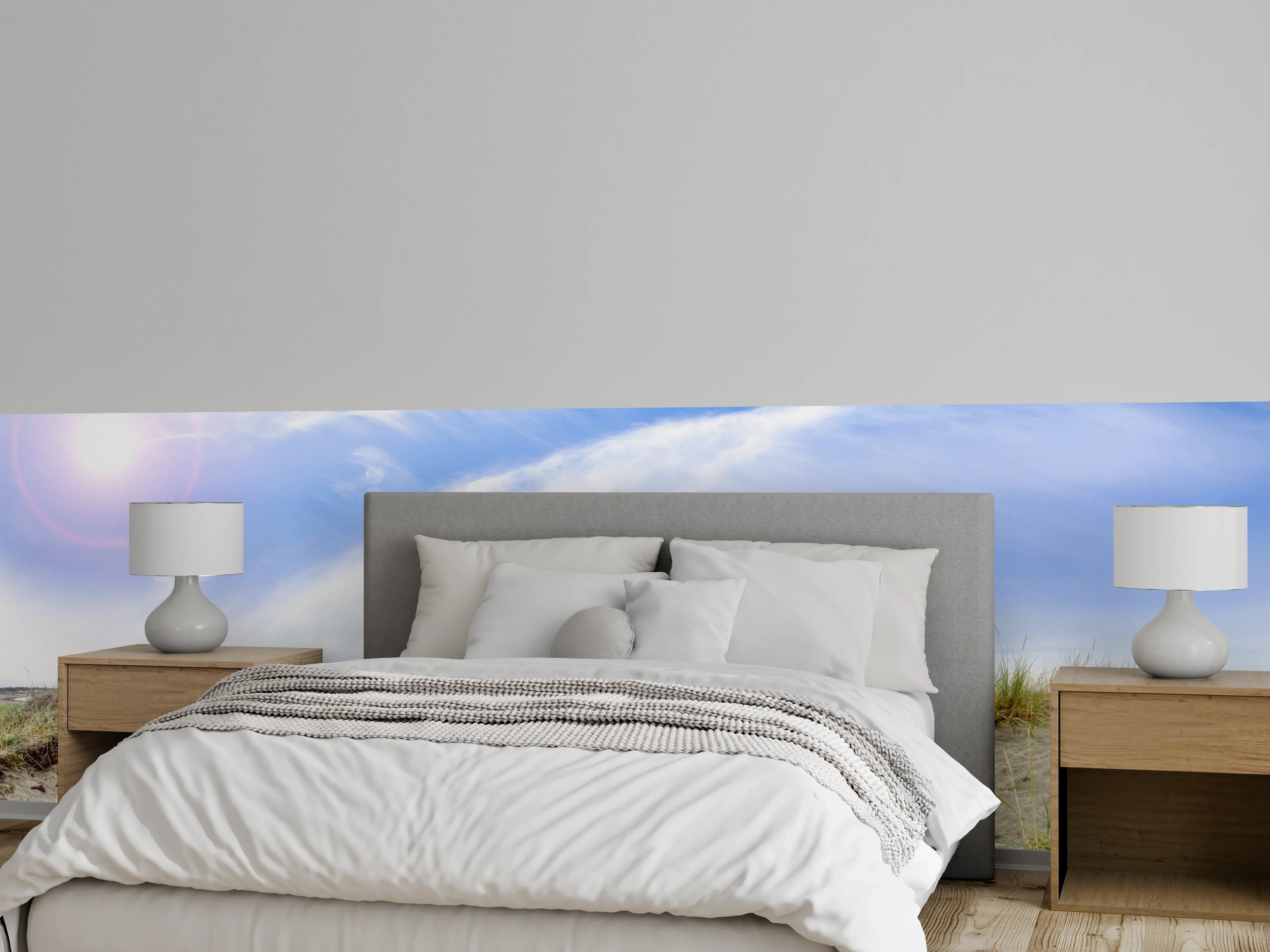 Wandverkleidung Schlafzimmer - Graue Dünenpoesie am Küstenrand