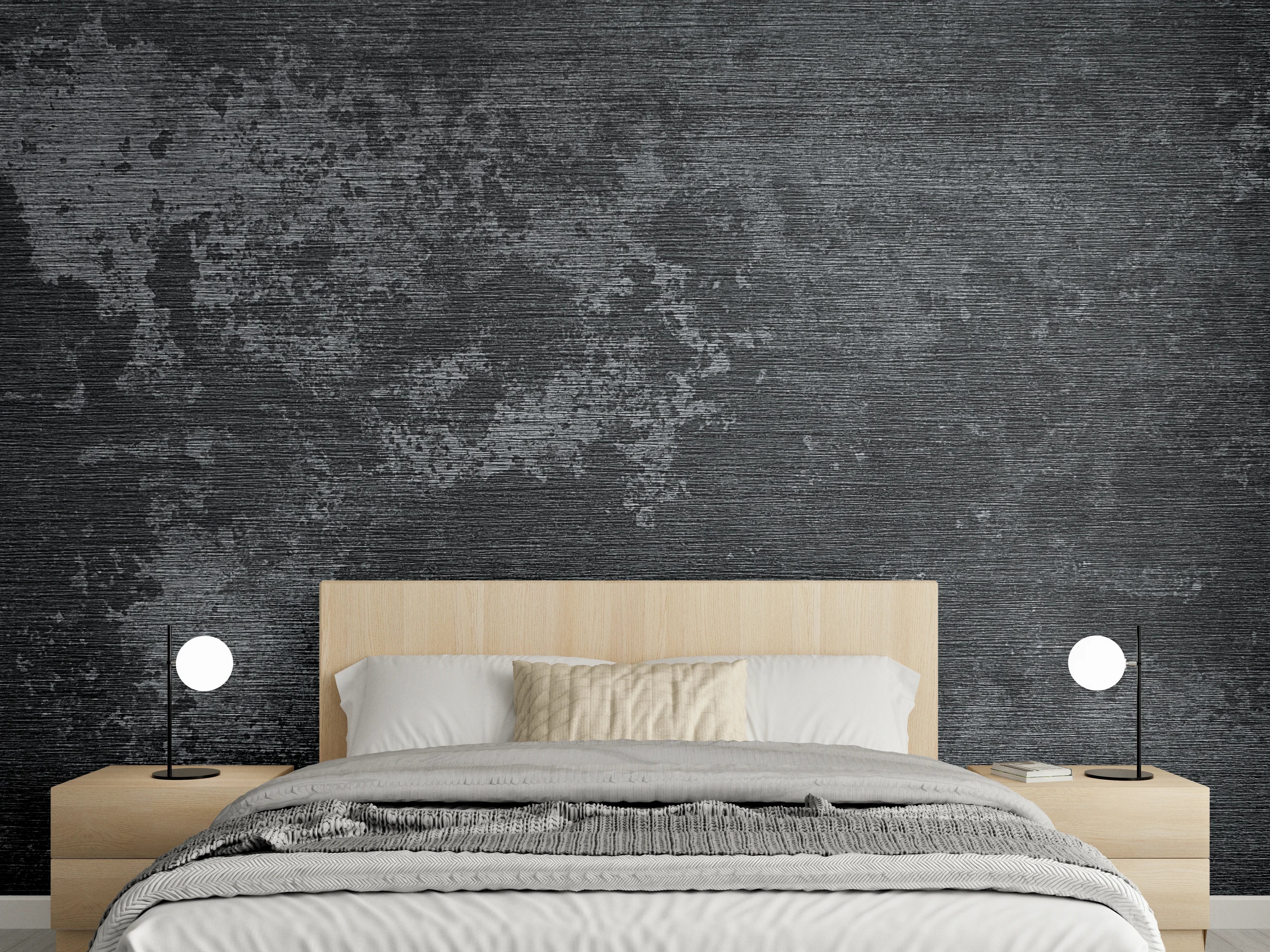 Wandverkleidung Schlafzimmer - Graue Eleganz trifft weiße Akzente