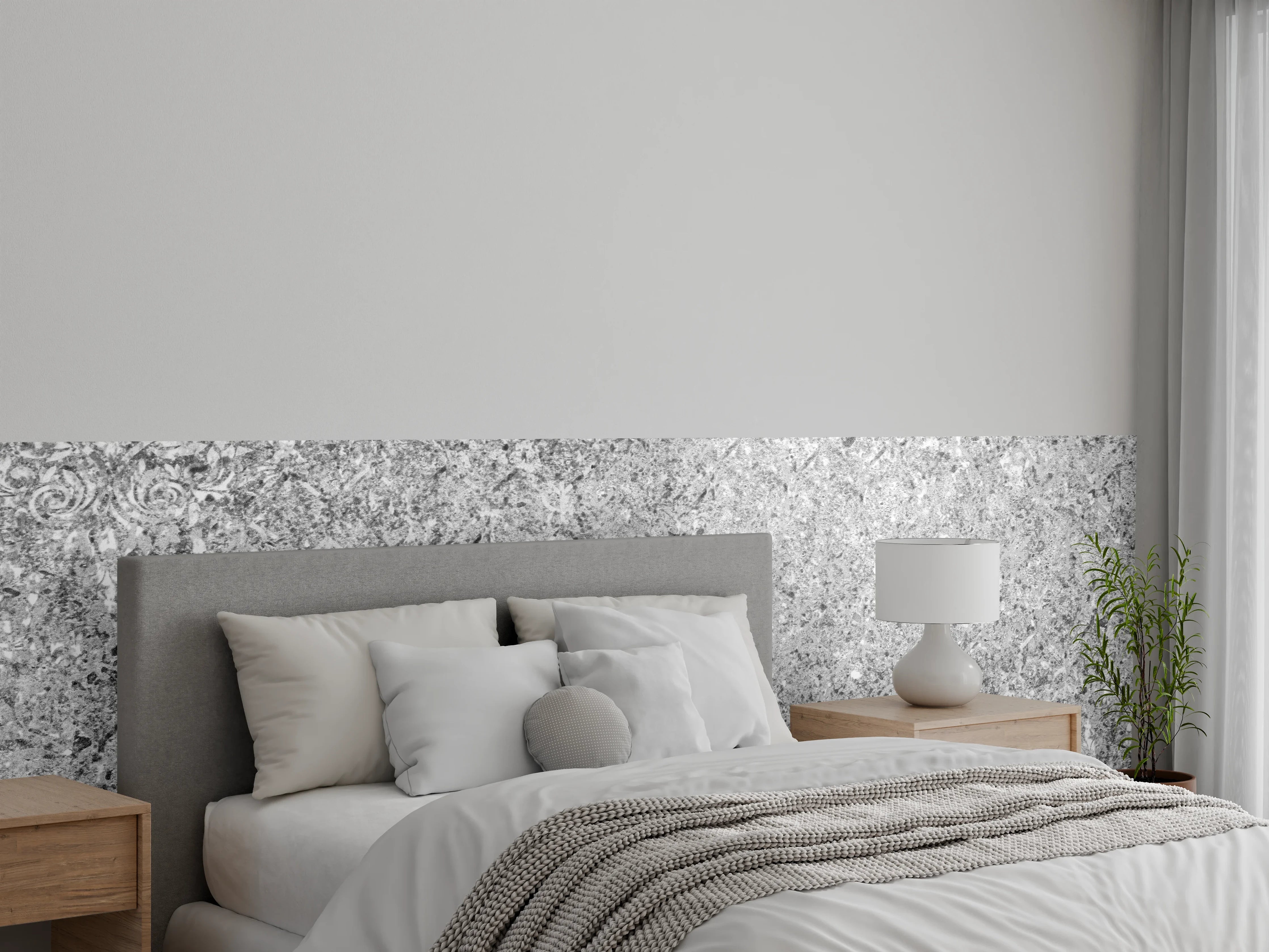 Wandverkleidung Schlafzimmer - Graue schäbige Betonwand