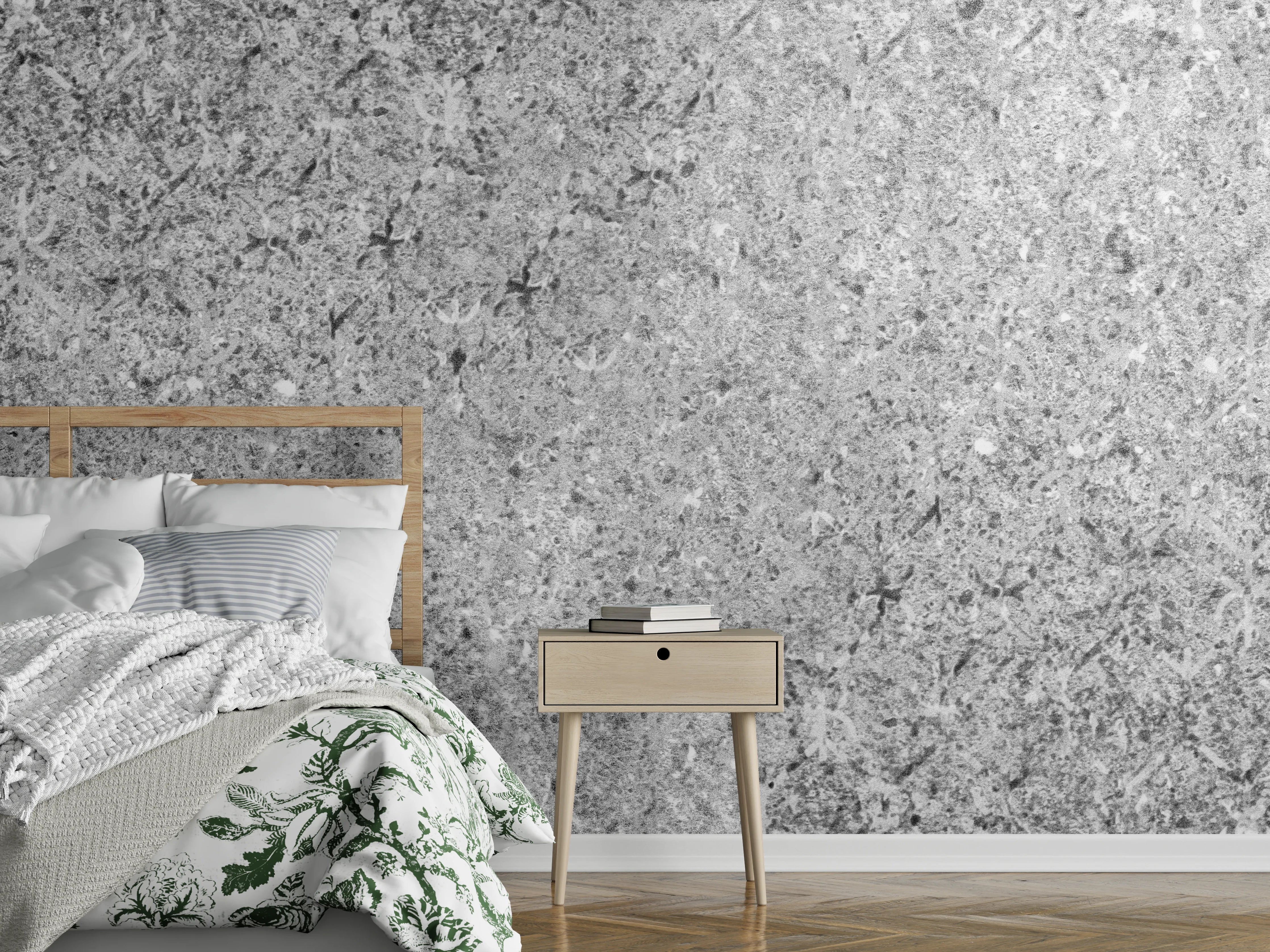 Wandverkleidung Schlafzimmer - Graue schäbige Betonwand