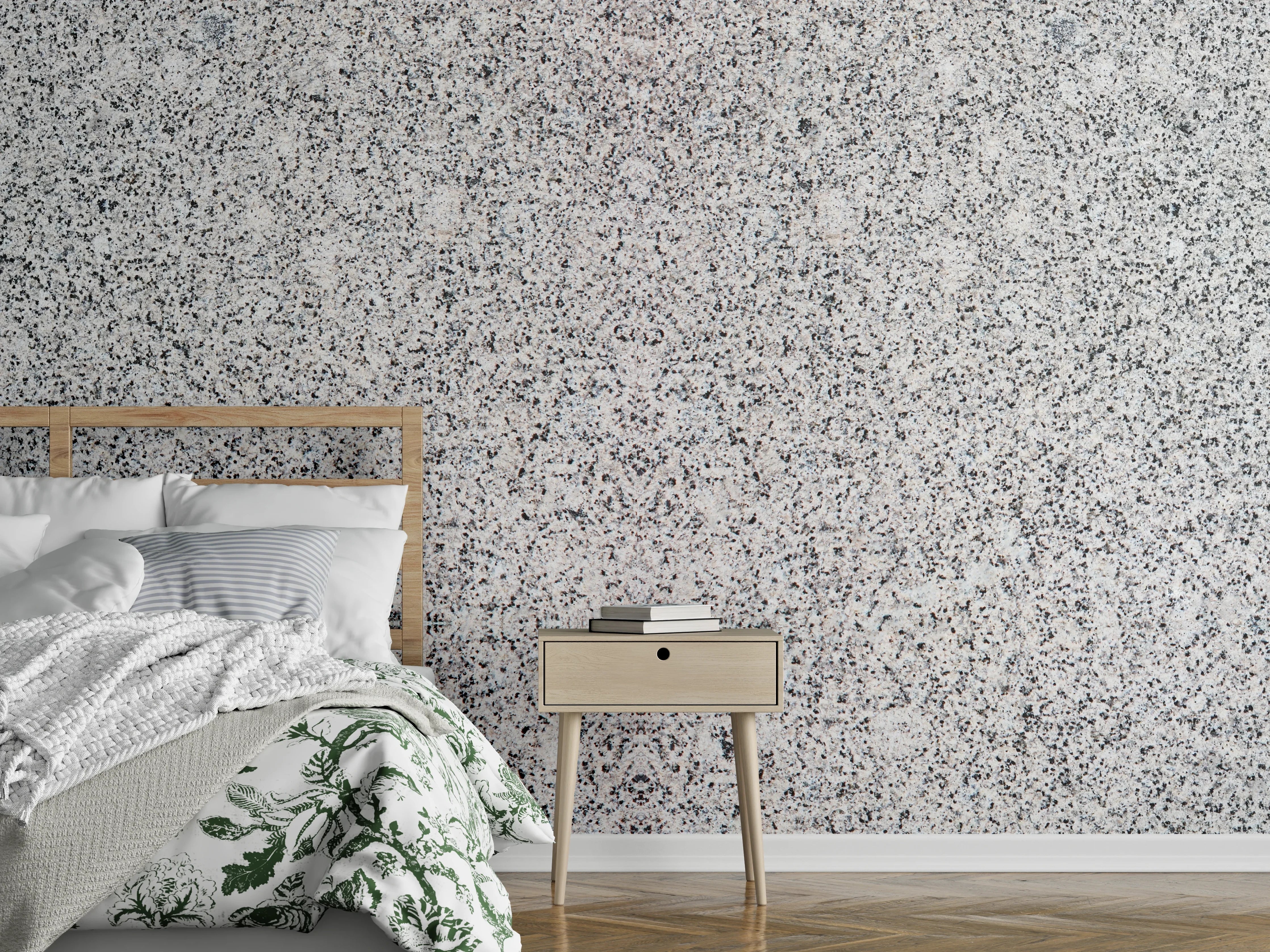 Wandverkleidung Schlafzimmer - Grauer Granit