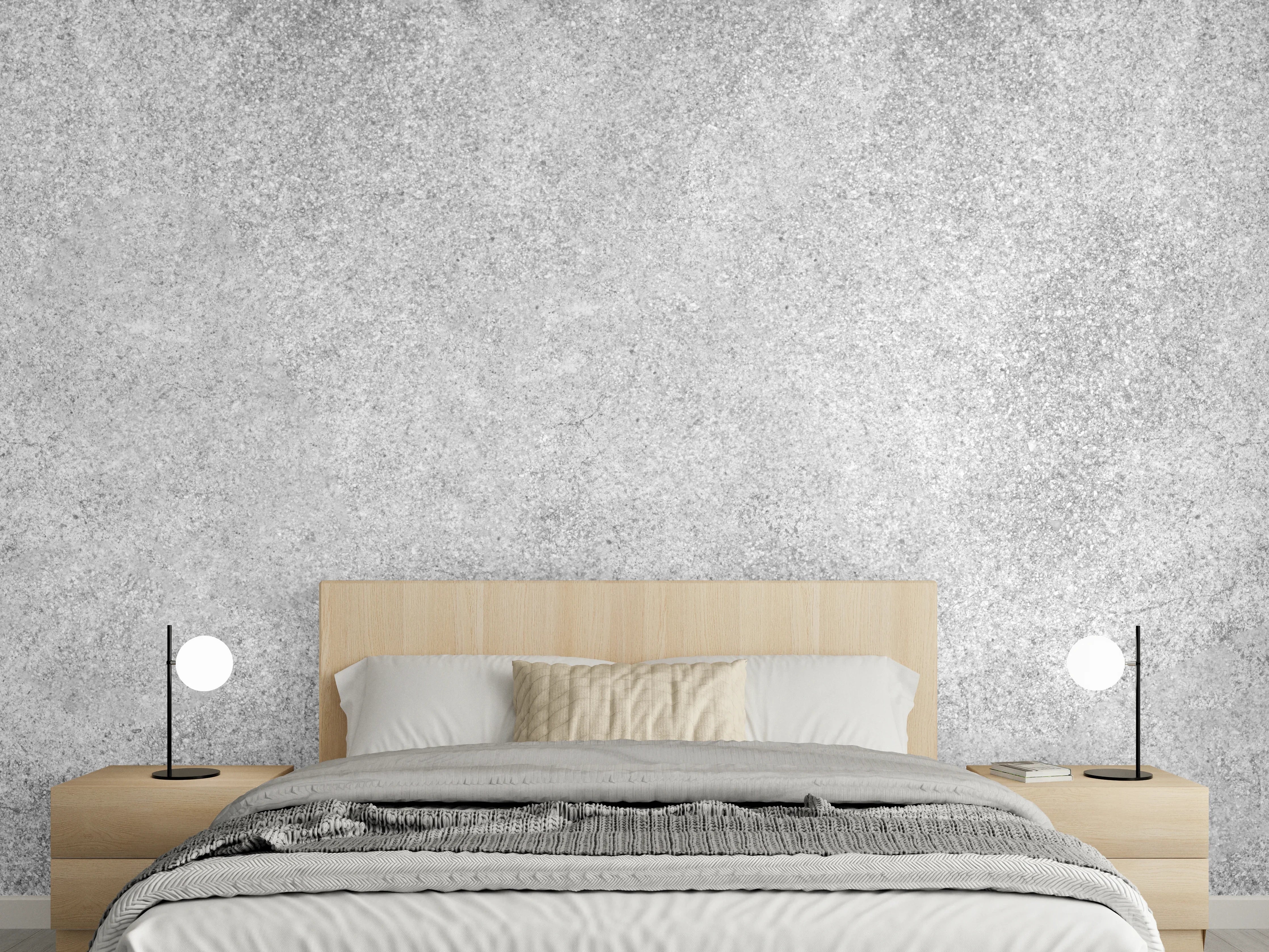 Wandverkleidung Schlafzimmer - Grauer Kalkstein