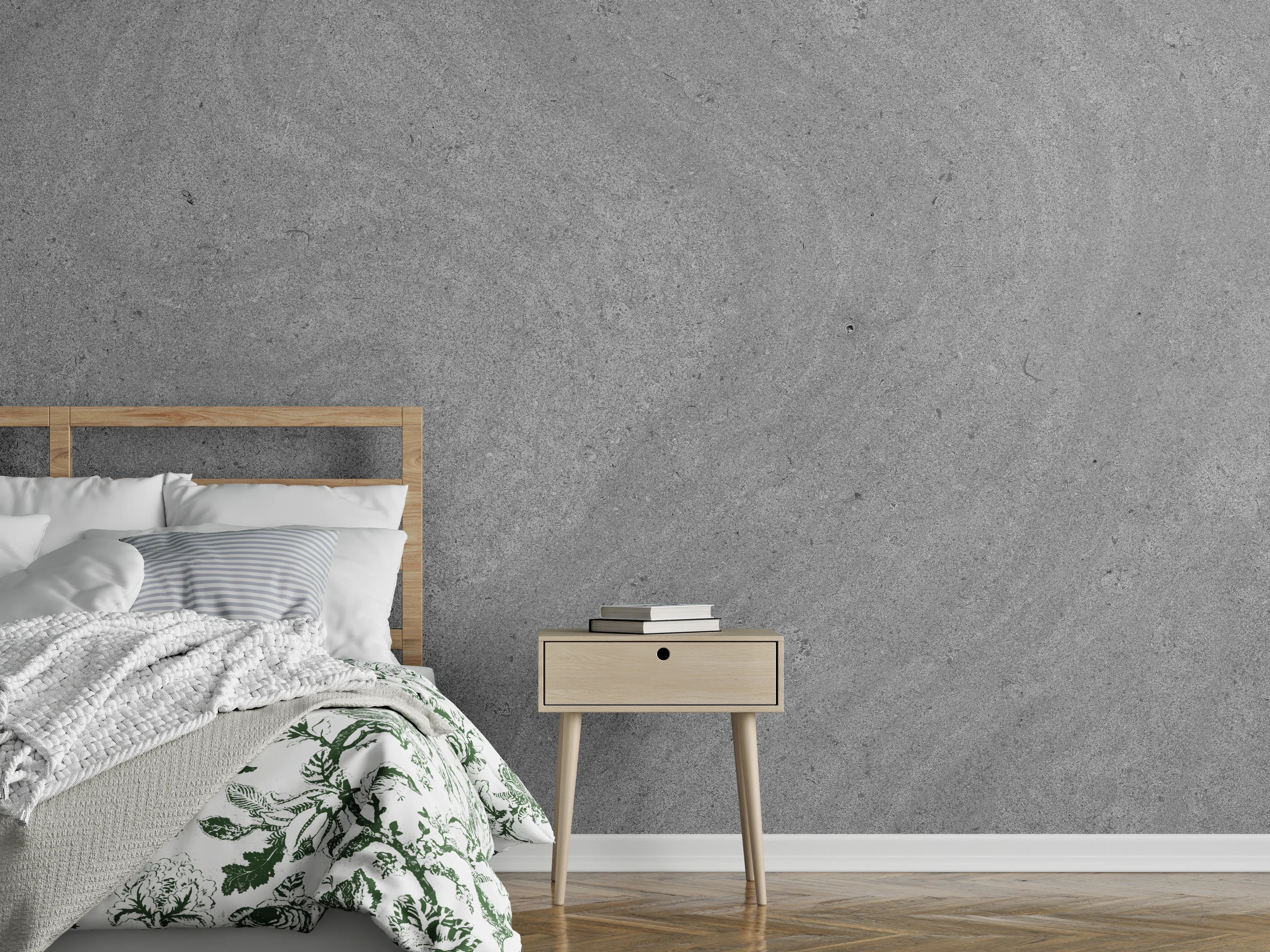 Wandverkleidung Schlafzimmer - Grauer krauser Marmor