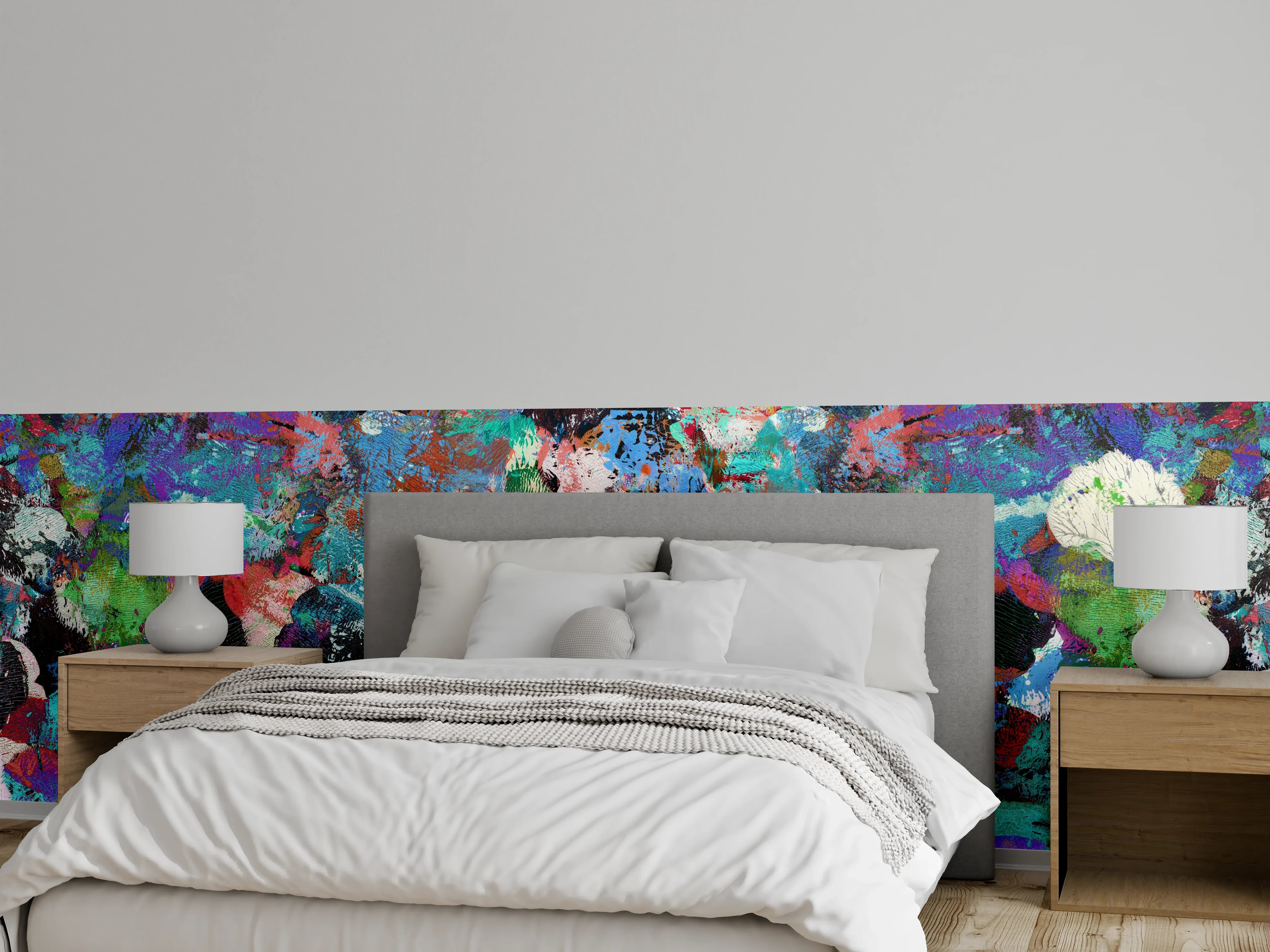 Wandverkleidung Schlafzimmer - Grauton-Poesie: Weiße Farbvision