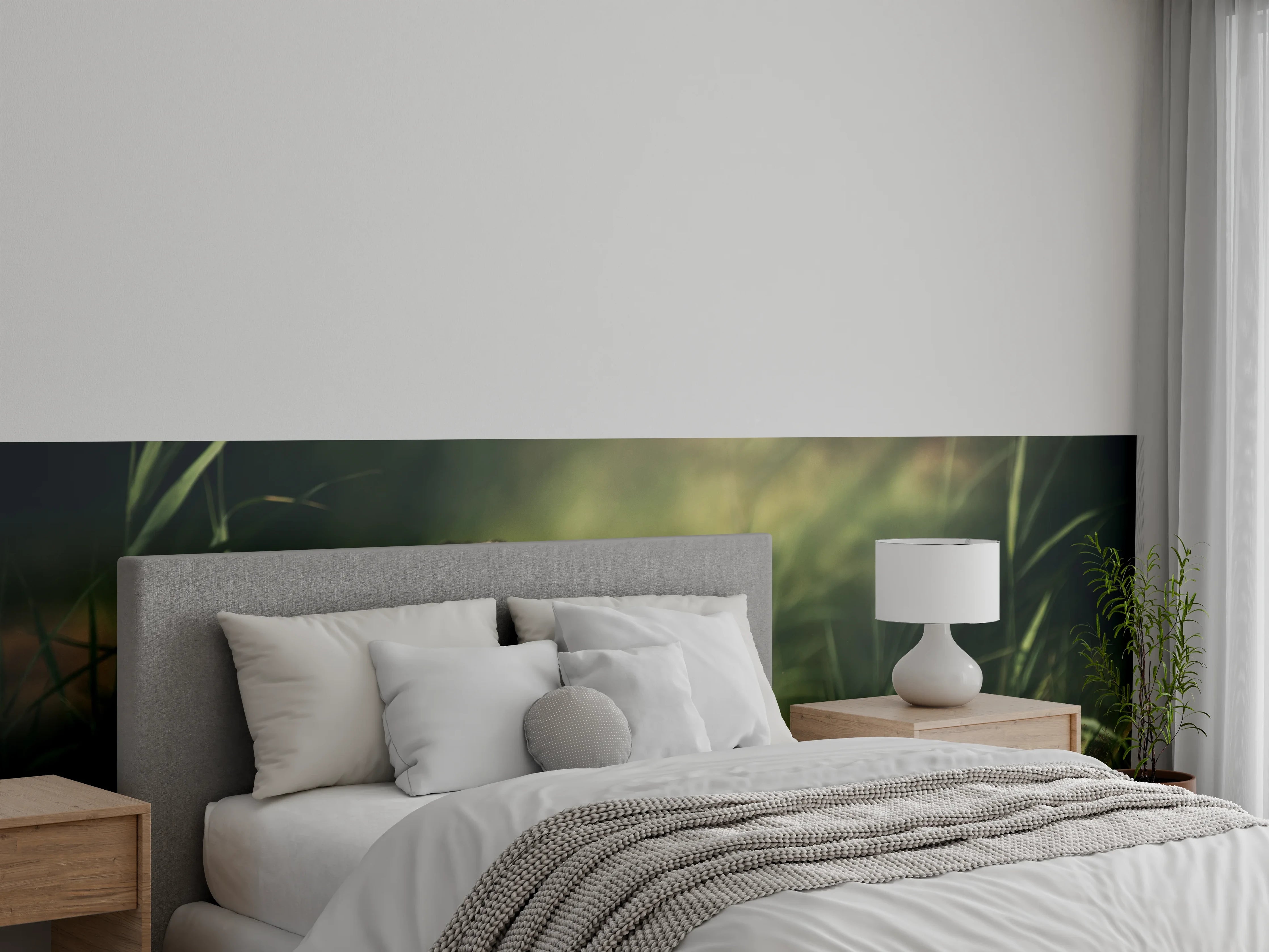 Wandverkleidung Schlafzimmer - Griffon Korthals beim Apportieren einer Ente