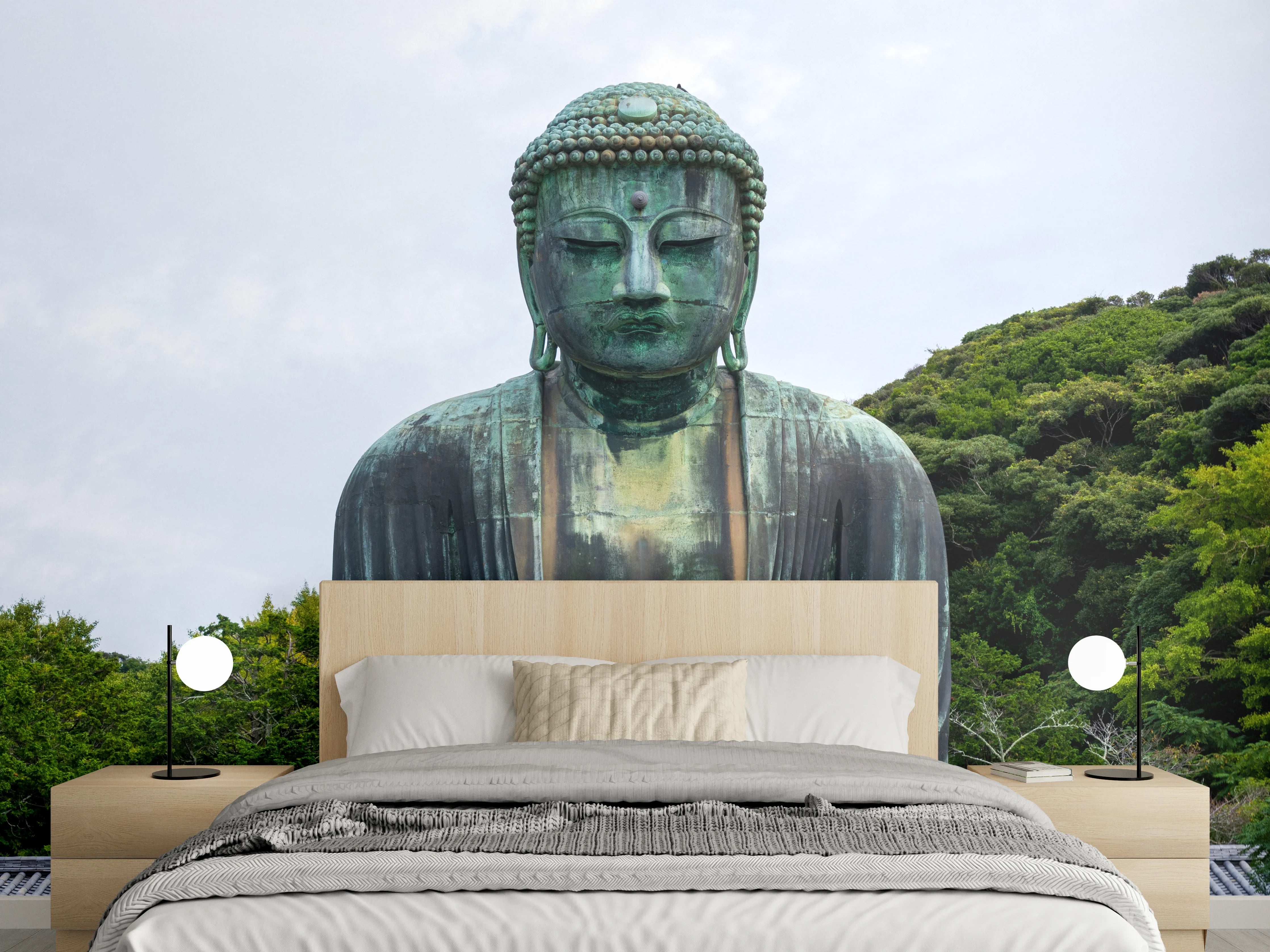 Wandverkleidung Schlafzimmer - Große Buddha-Statue in Kamakura