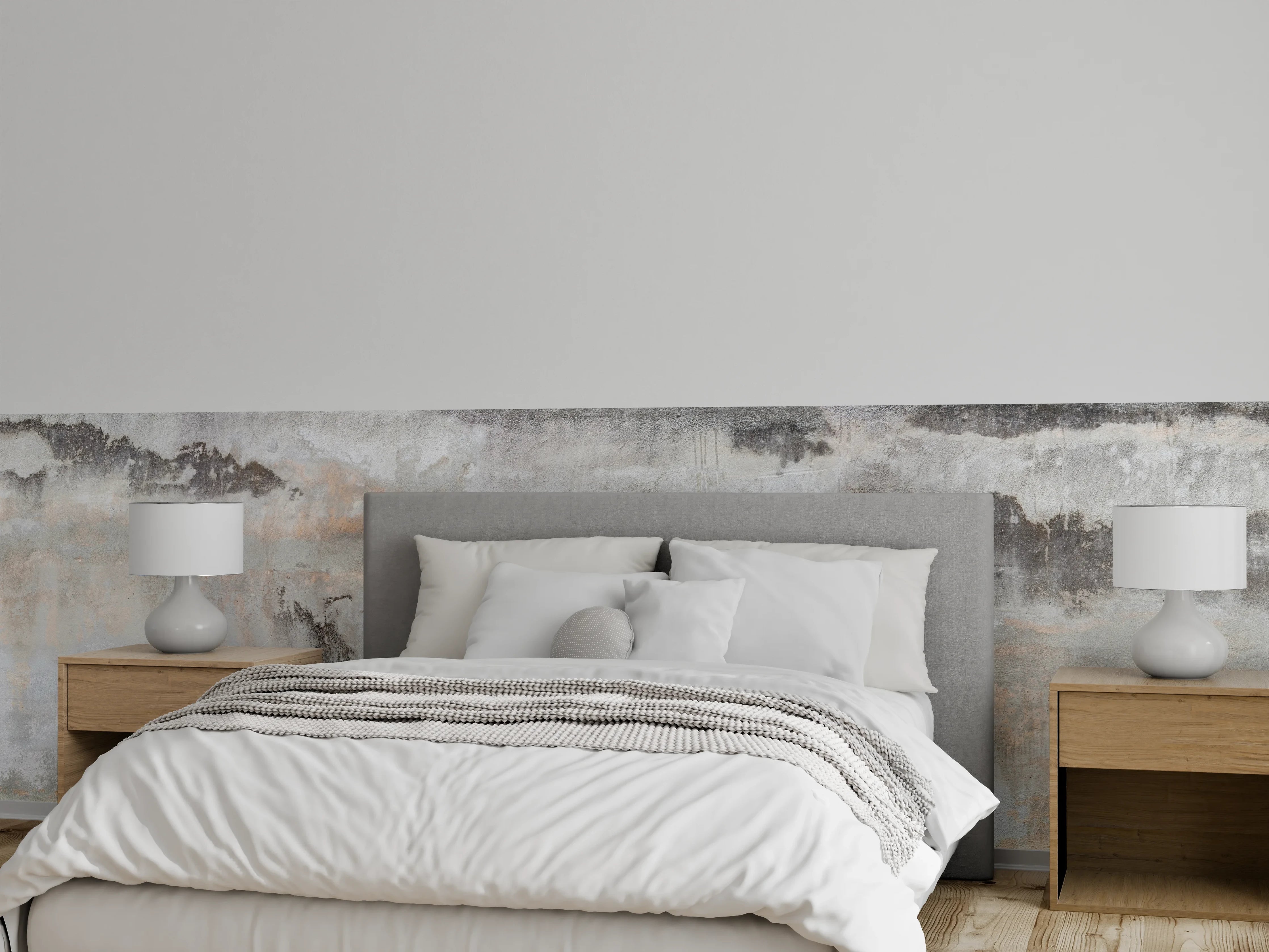 Wandverkleidung Schlafzimmer - Grunge Betonwand