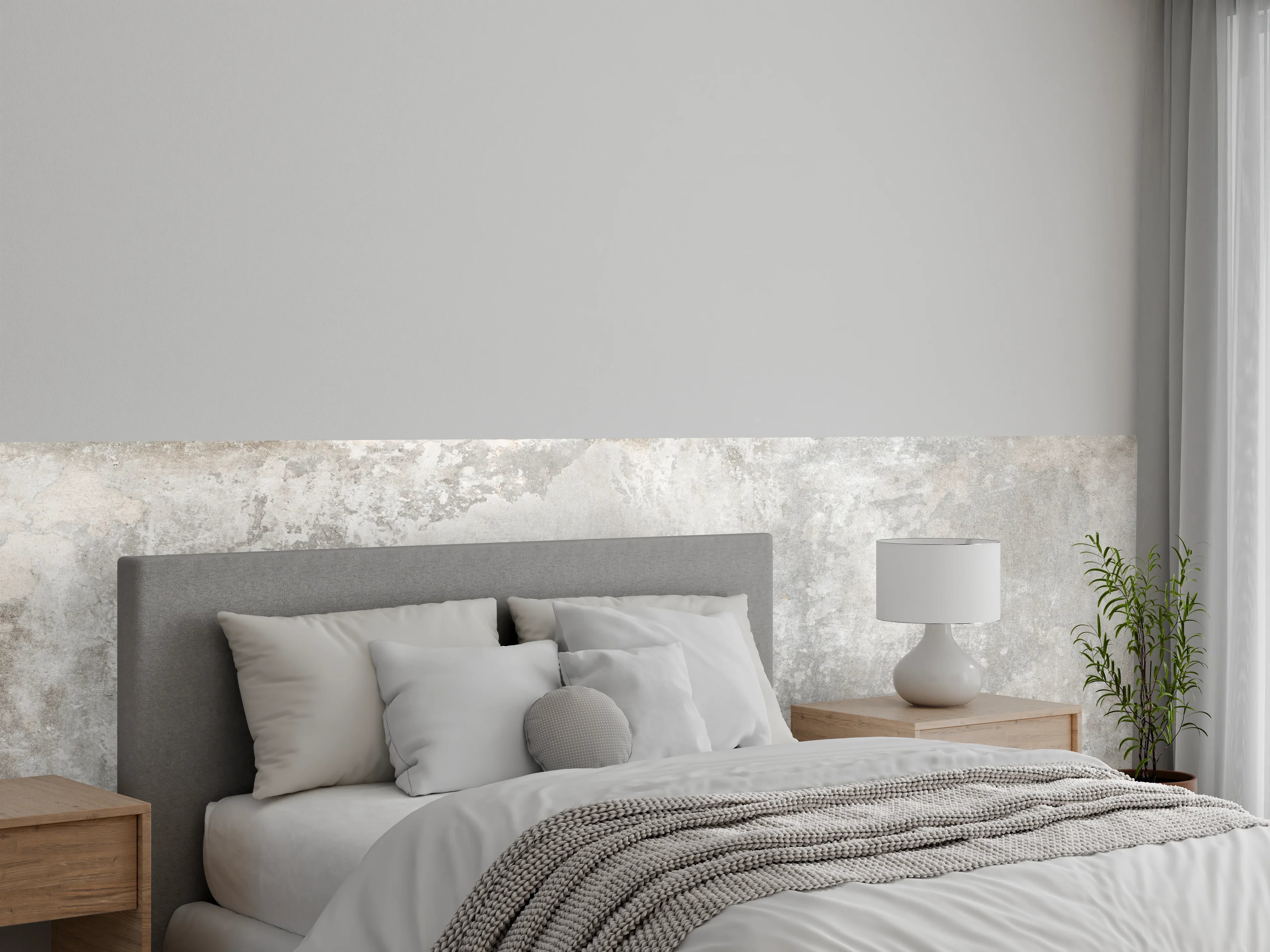 Wandverkleidung Schlafzimmer - Grunge Zement Wandtextur