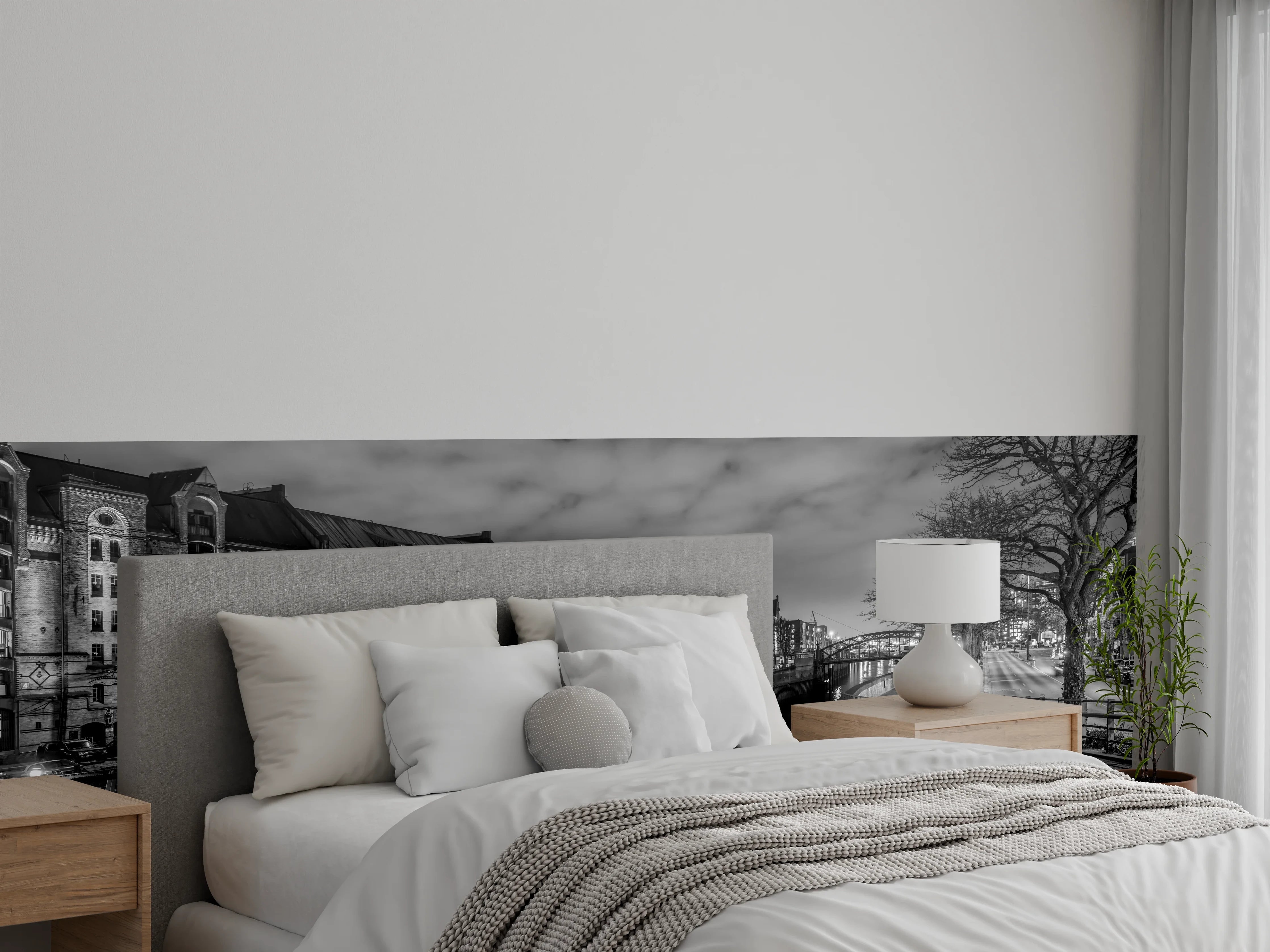 Wandverkleidung Schlafzimmer - Hamburg Nacht