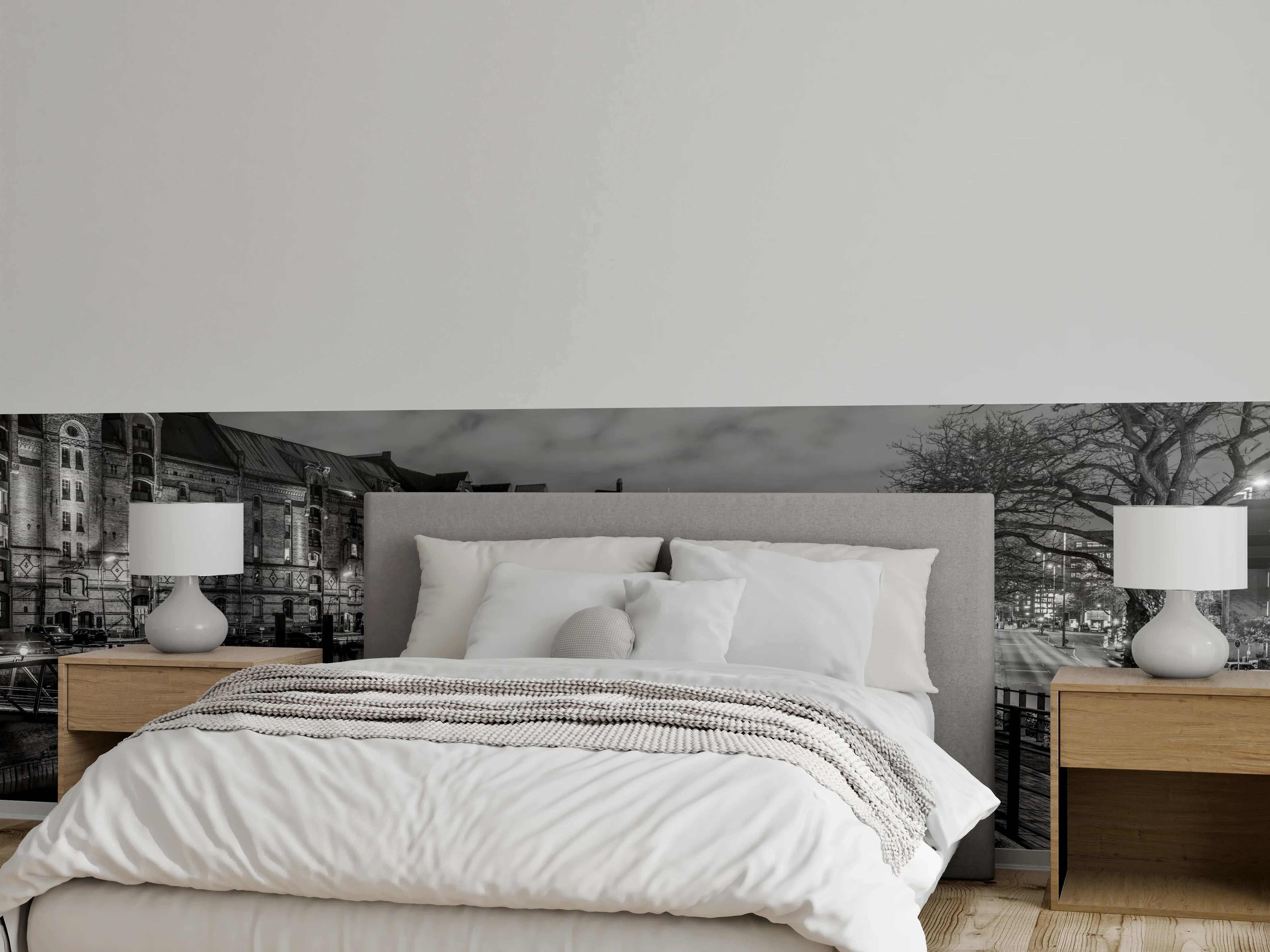 Wandverkleidung Schlafzimmer - Hamburg Nacht