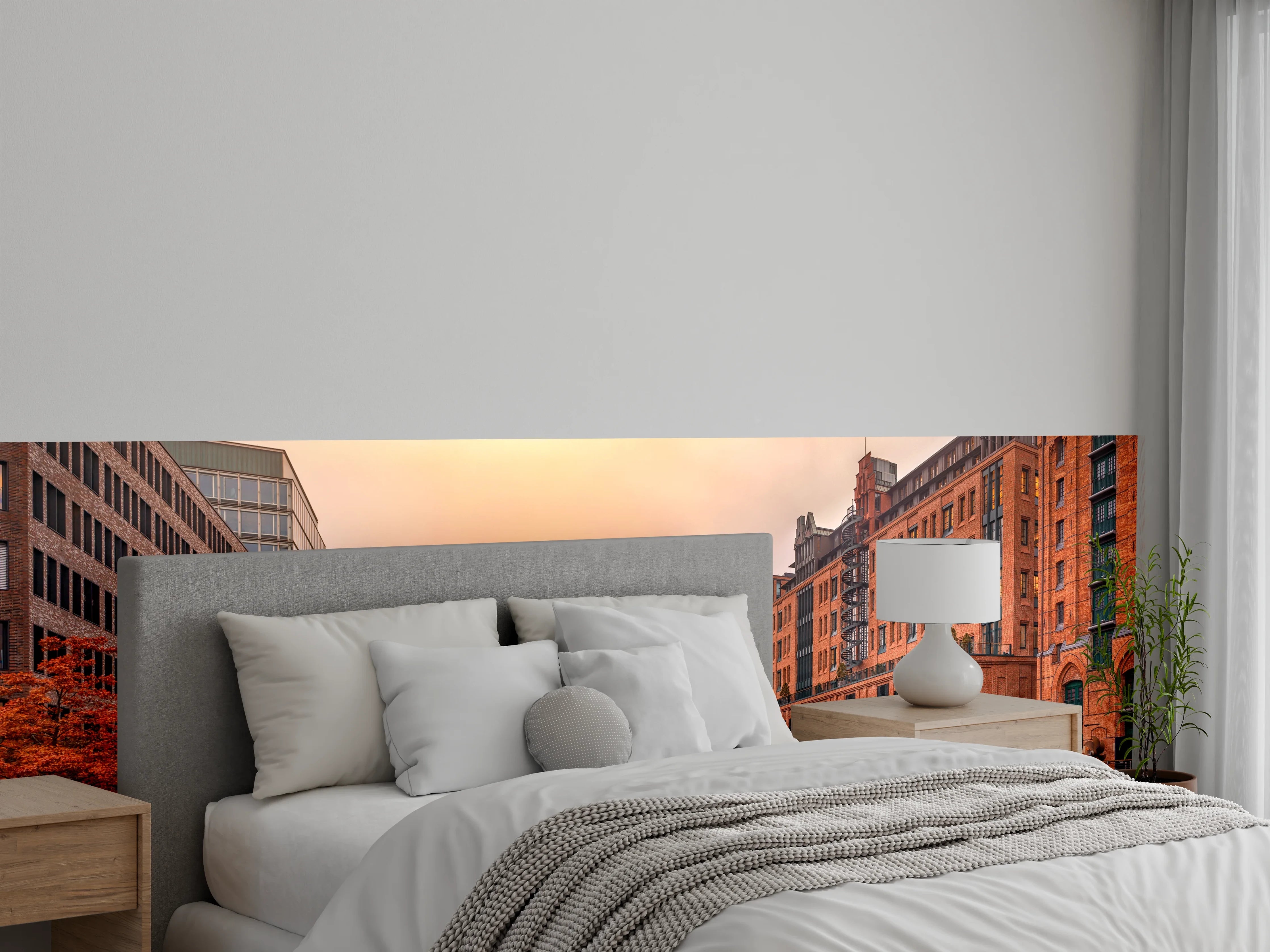 Wandverkleidung Schlafzimmer - Hamburg bei Sonnenuntergang