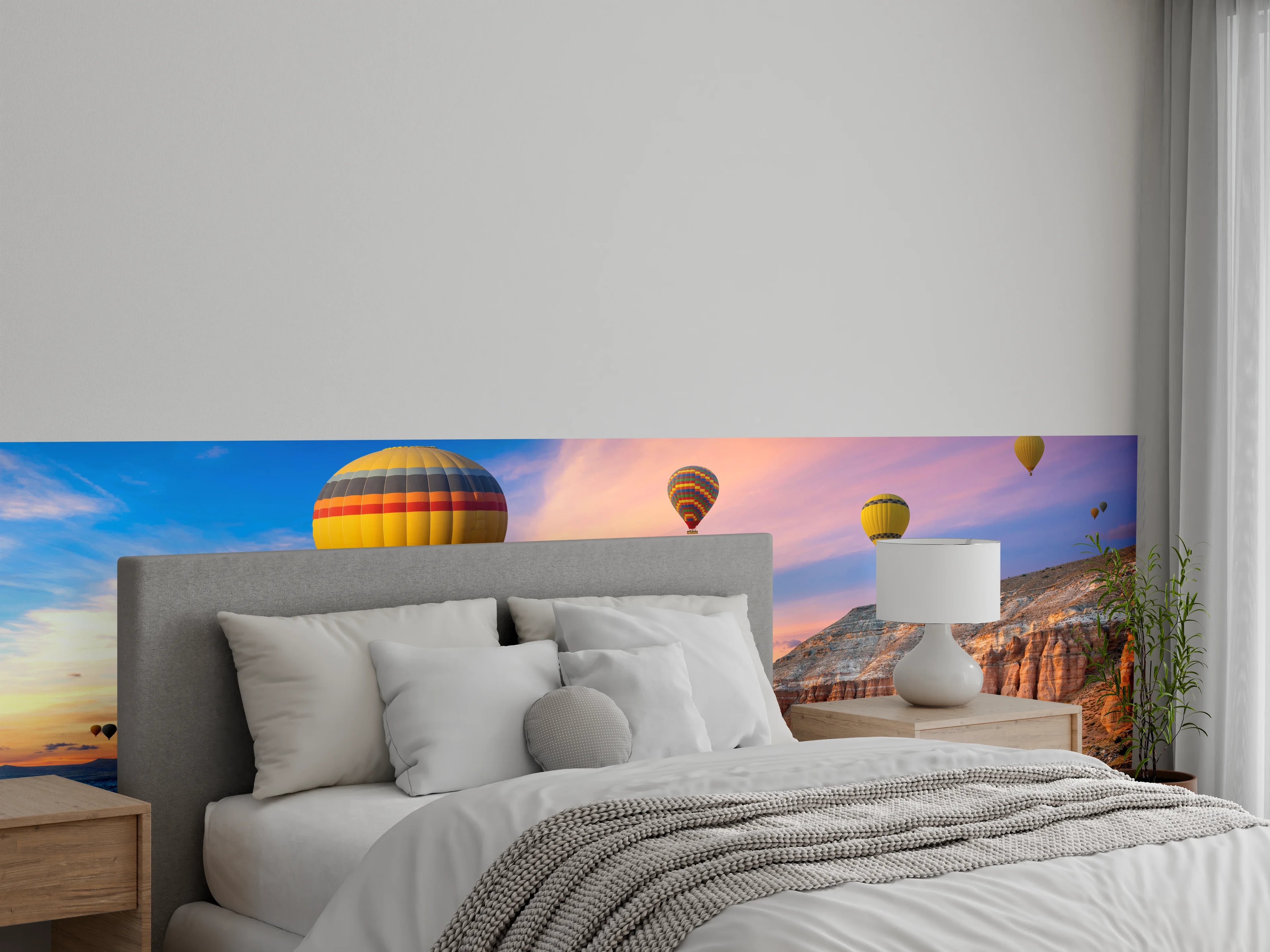 Wandverkleidung Schlafzimmer - Heißluftballons Cappadocia Sonnenaufgang Landschaft
