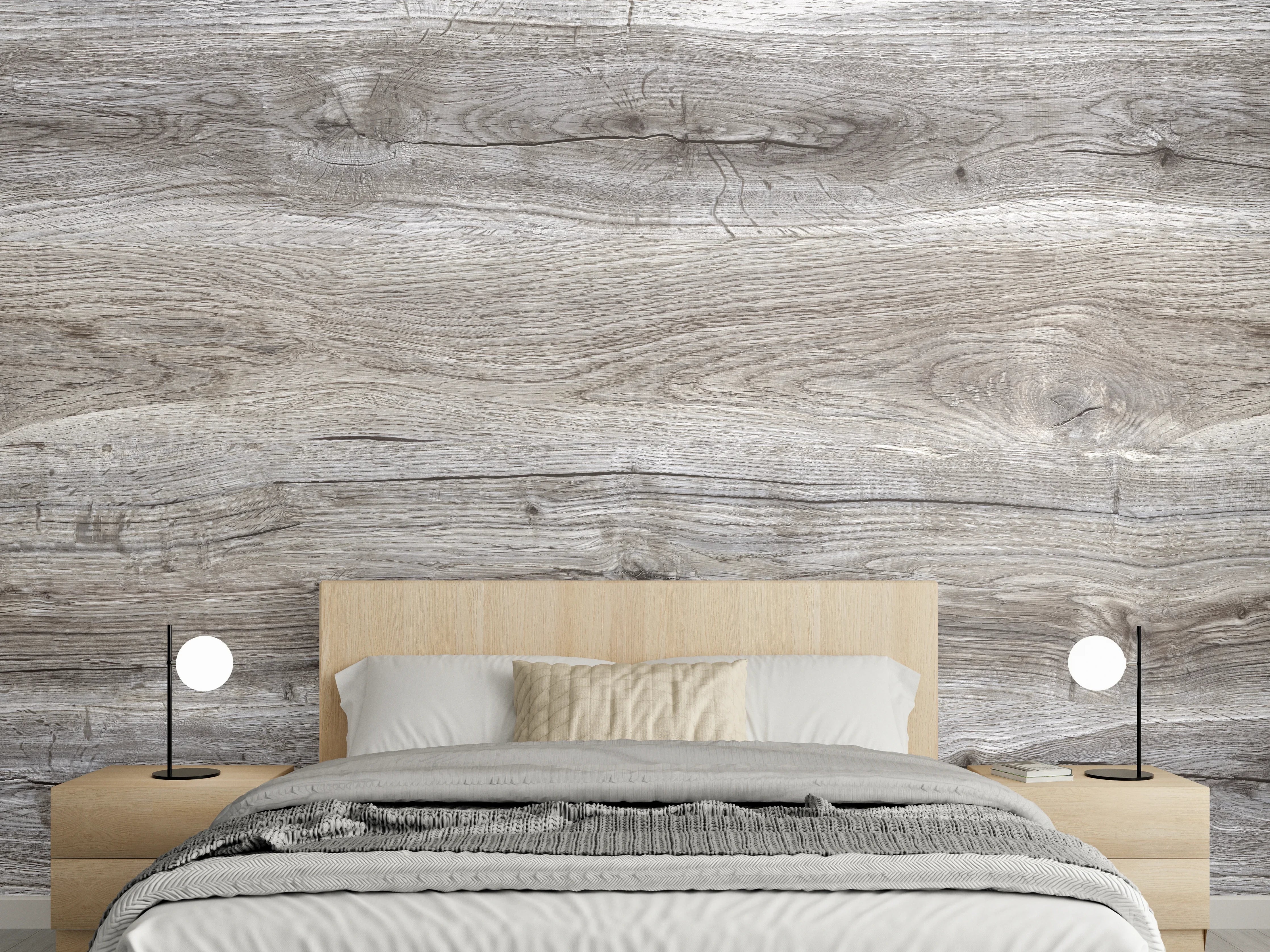 Wandverkleidung Schlafzimmer - Hell-braune Holz Textur