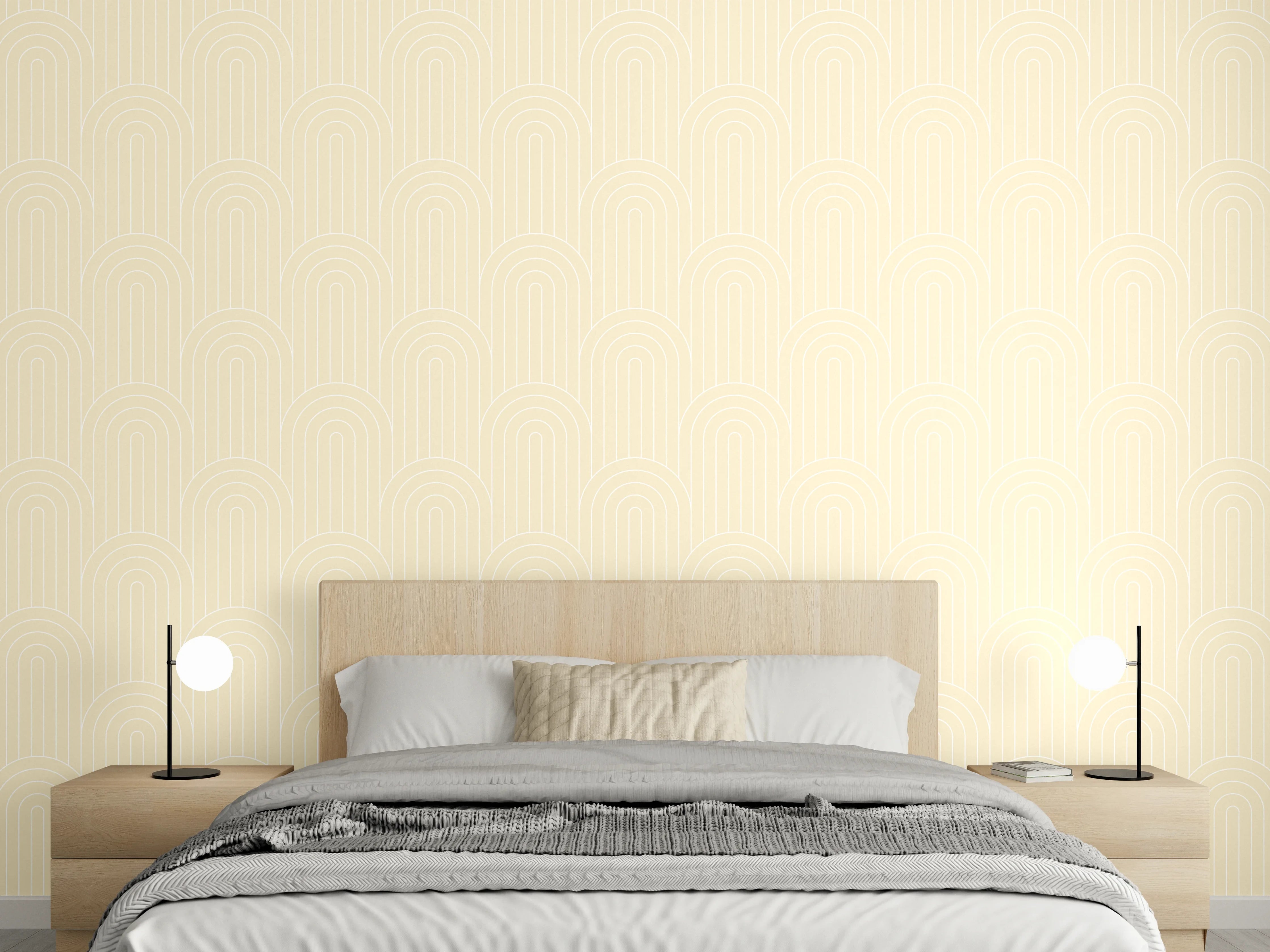 Wandverkleidung Schlafzimmer - Helle, sanfte Tönung mit Textur