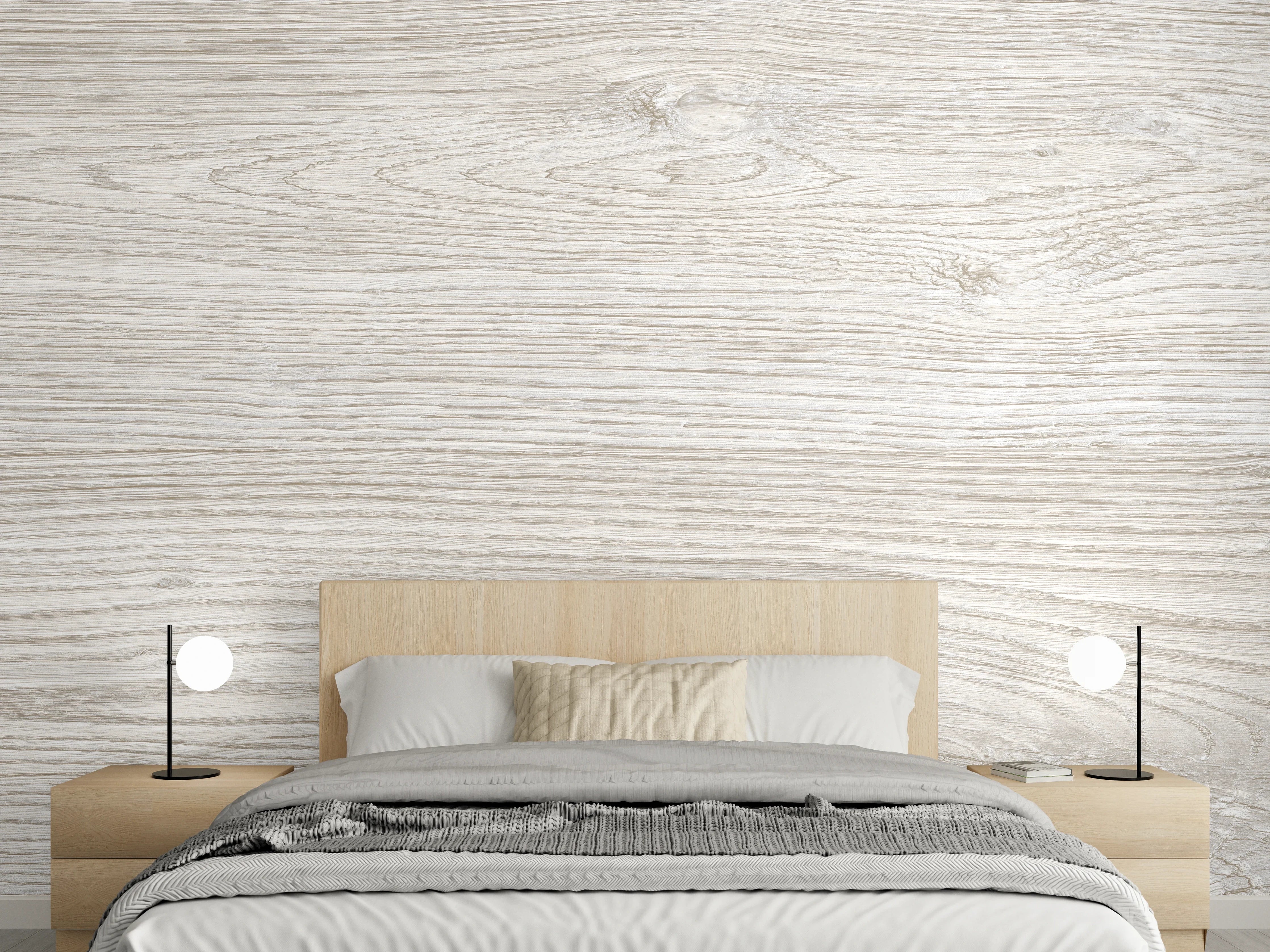 Wandverkleidung Schlafzimmer - Helles Eichenholz