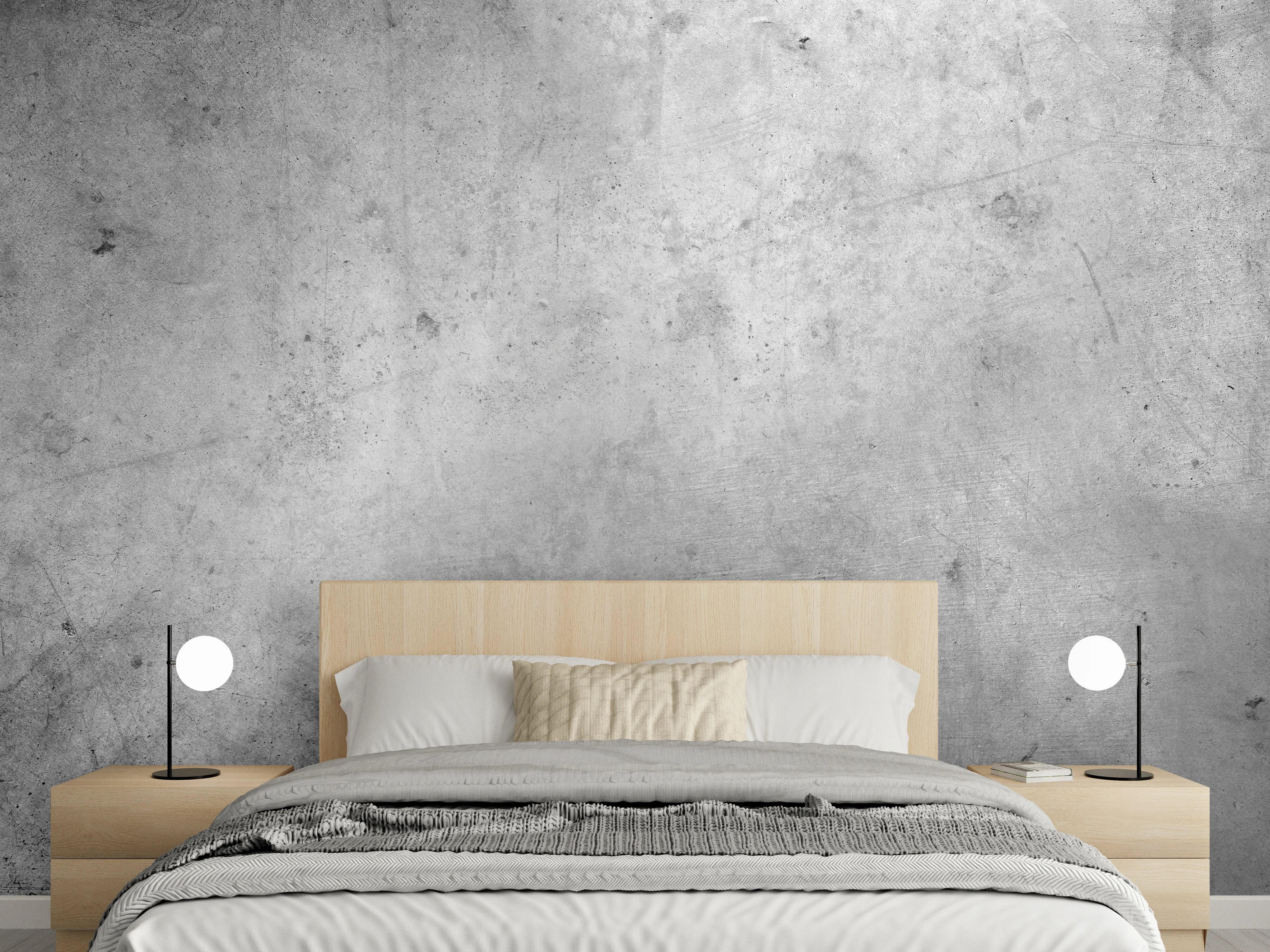 Wandverkleidung Schlafzimmer - Helles Grau mit Weißakzenten