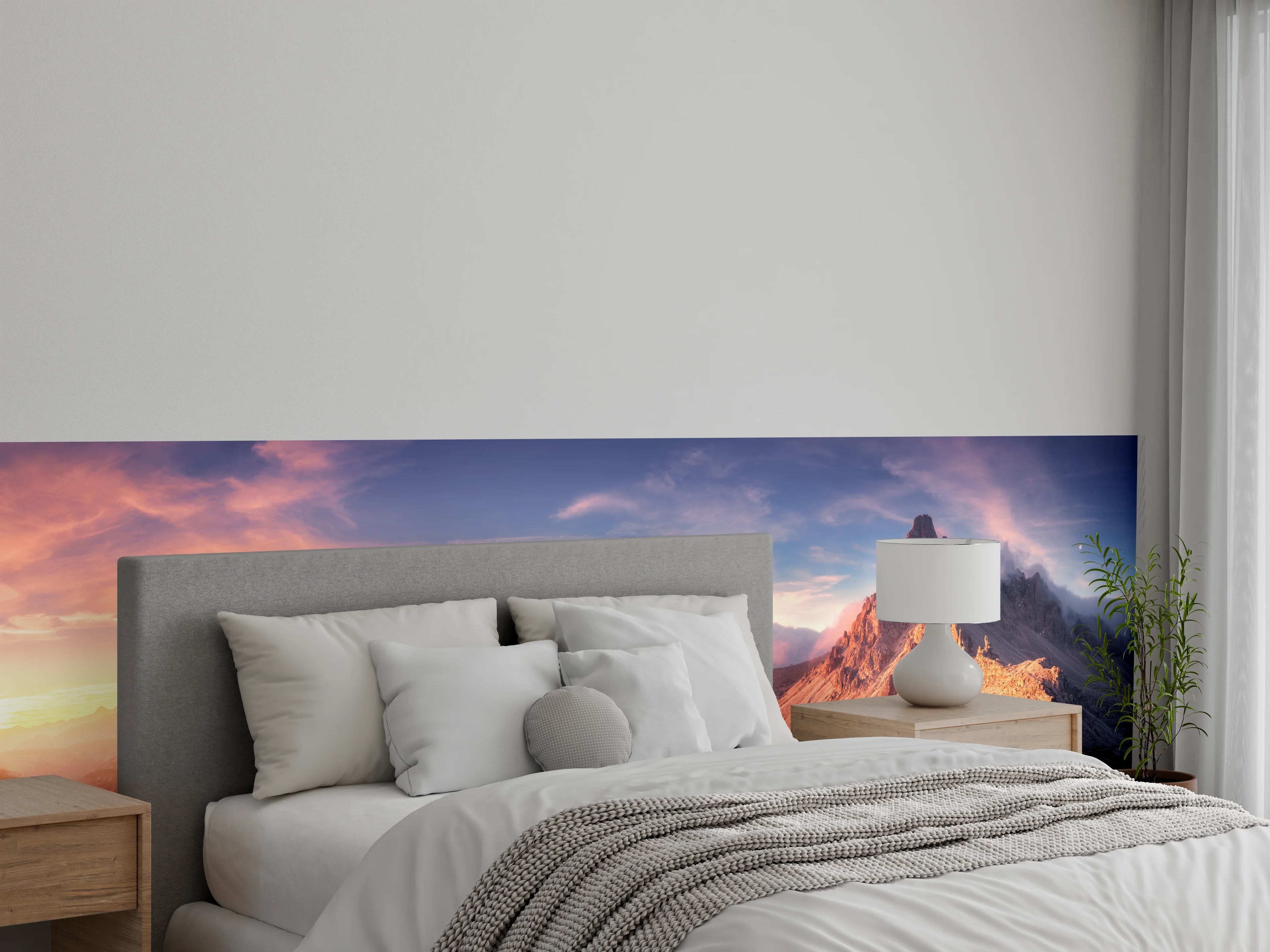 Wandverkleidung Schlafzimmer - Herbstlicher Blick auf ein Bergtal