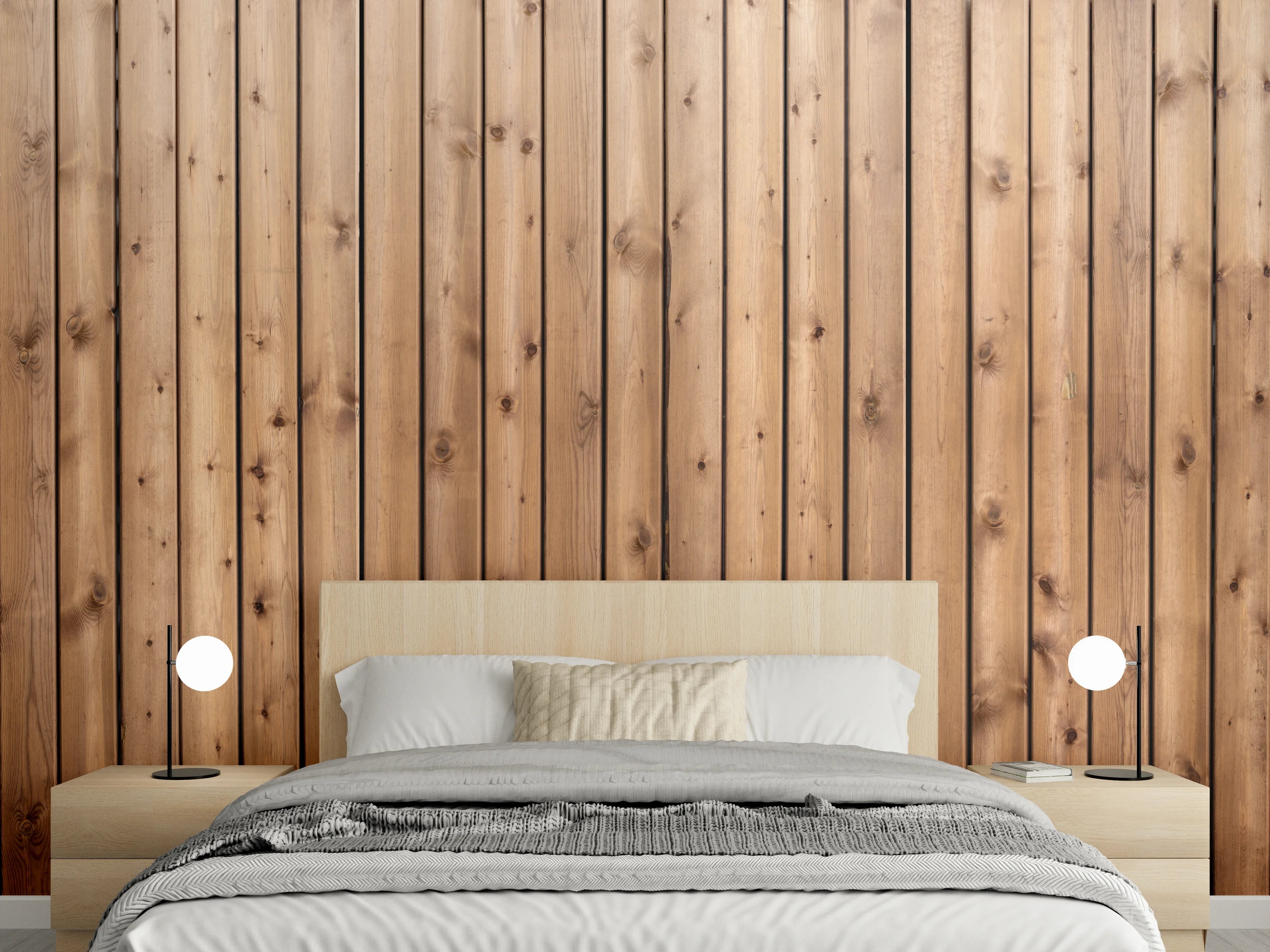 Wandverkleidung Schlafzimmer - Hochauflösende Holzbrett-Struktur
