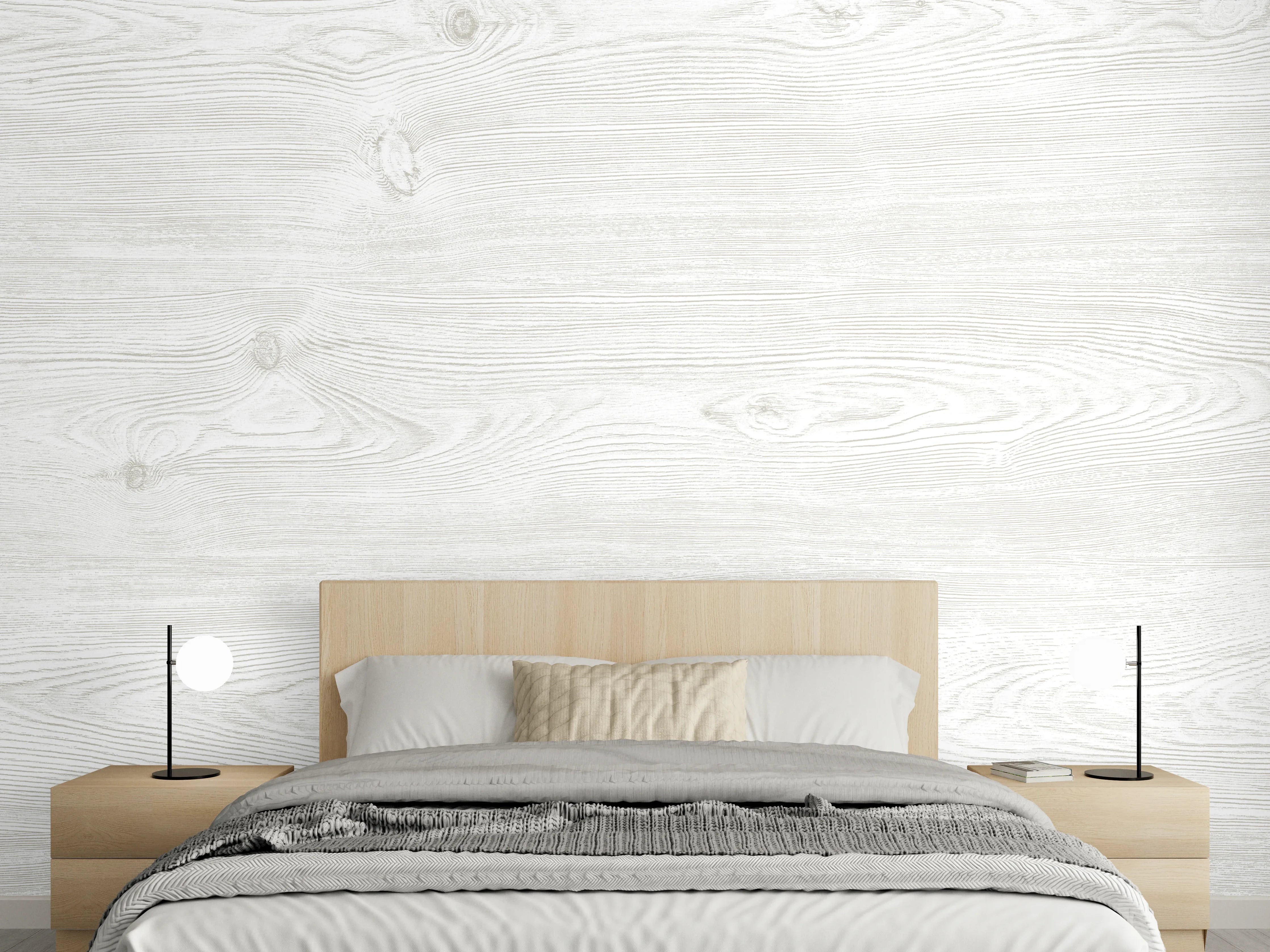 Wandverkleidung Schlafzimmer - Holzoptik - hell