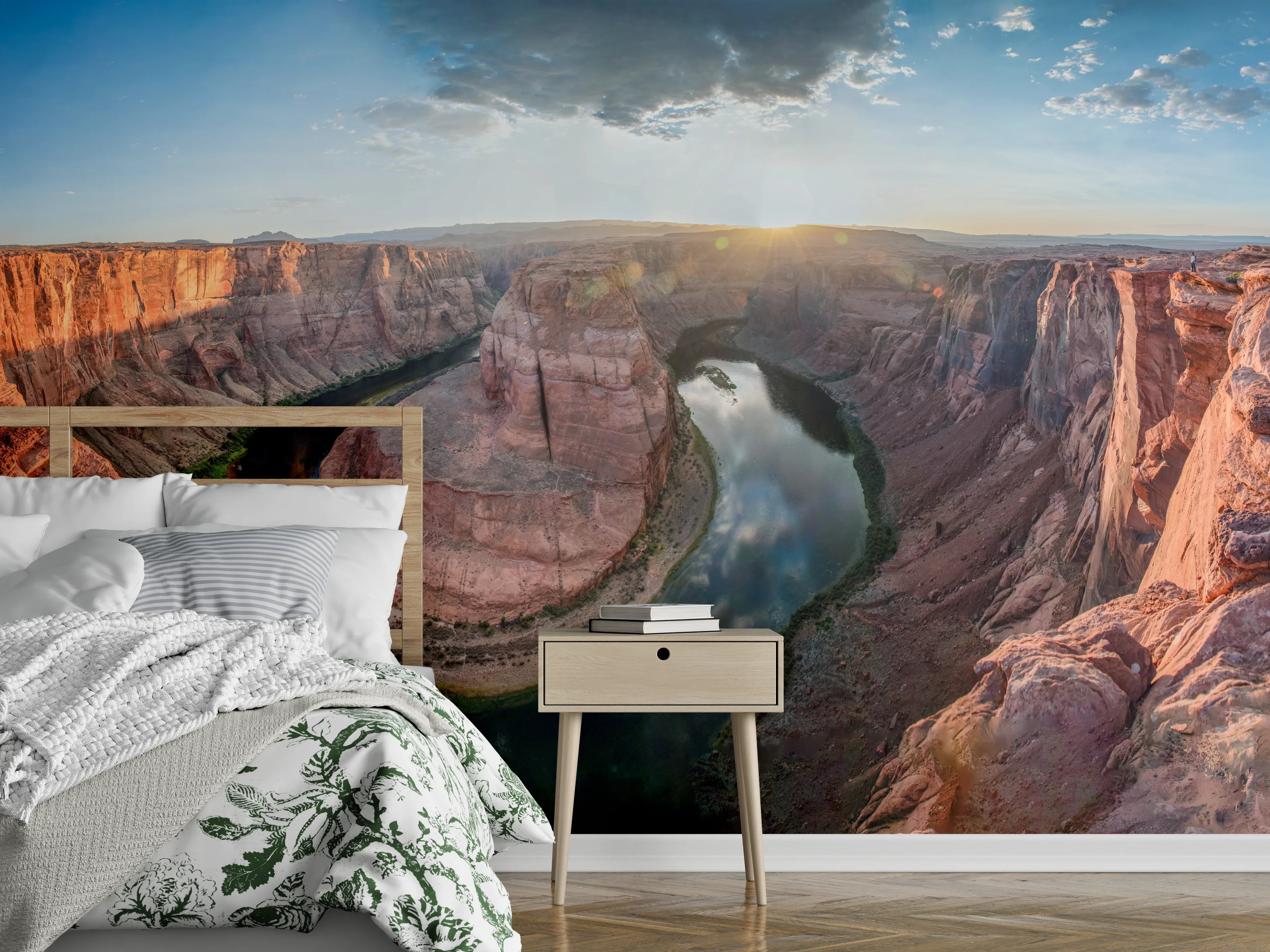 Wandverkleidung Schlafzimmer - Horseshoe Bend Sonnenuntergang