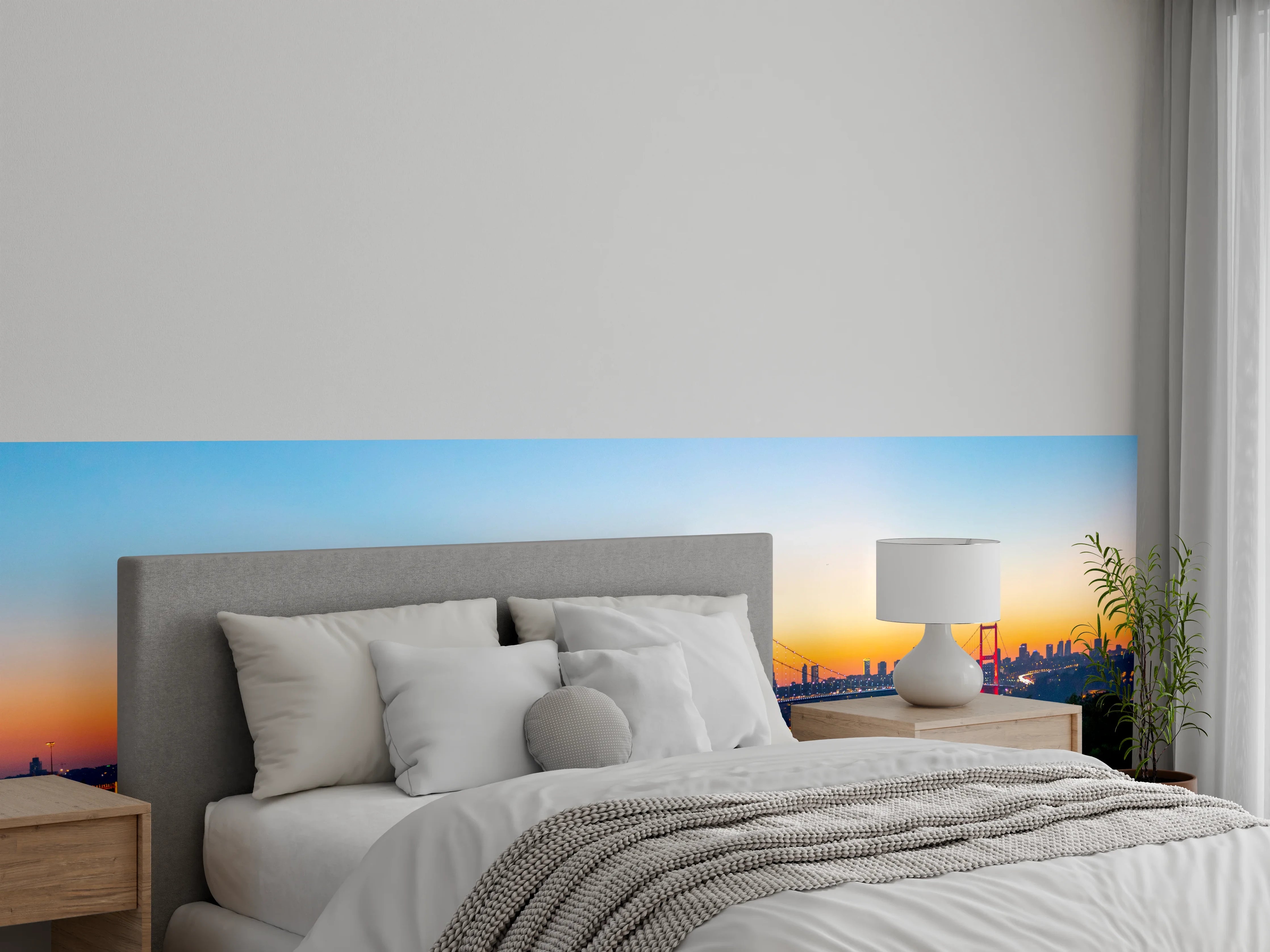 Wandverkleidung Schlafzimmer - Istanbul Skyline Sonnenuntergang