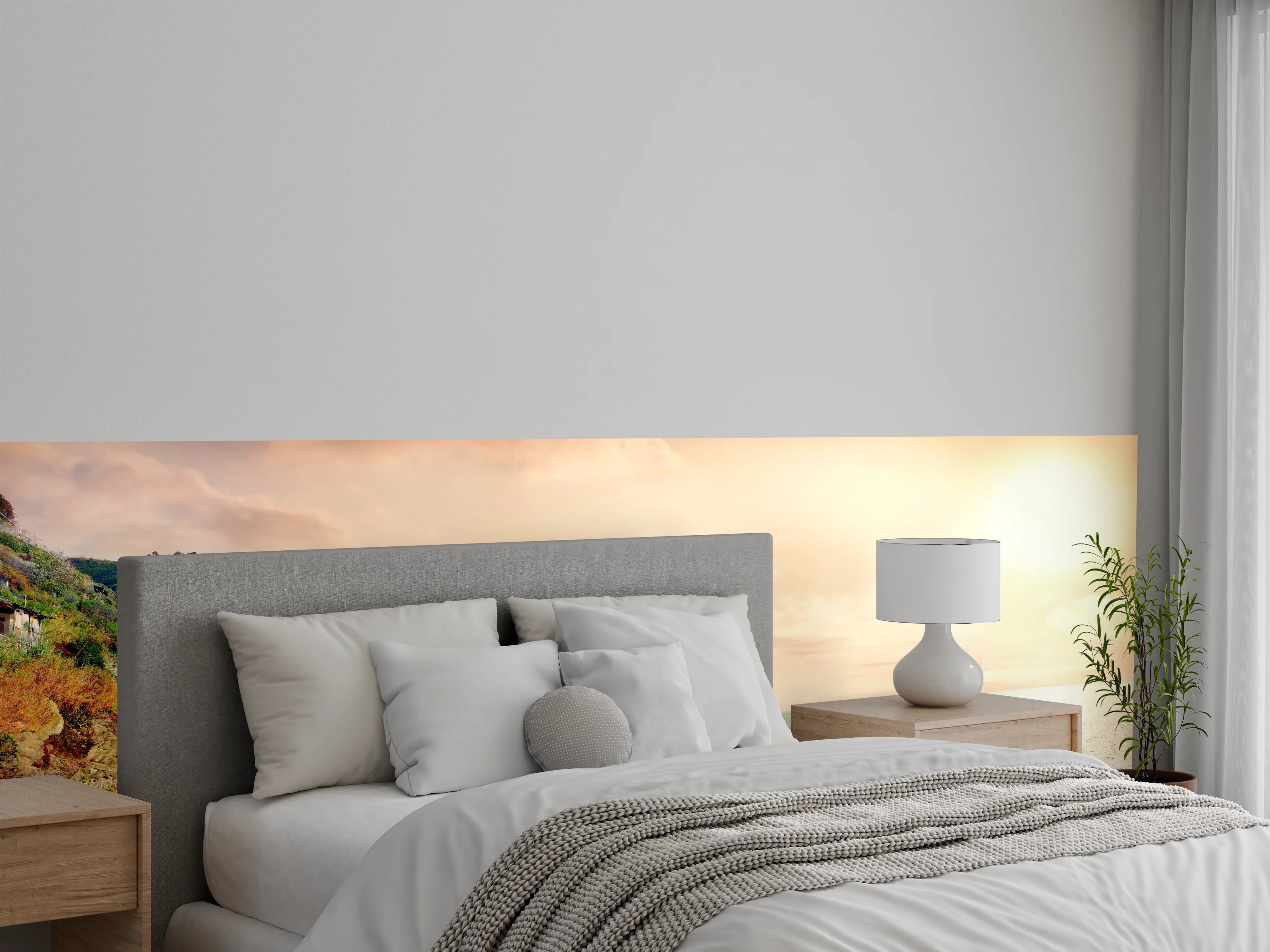 Wandverkleidung Schlafzimmer - Italienische Küste Sonnenuntergang
