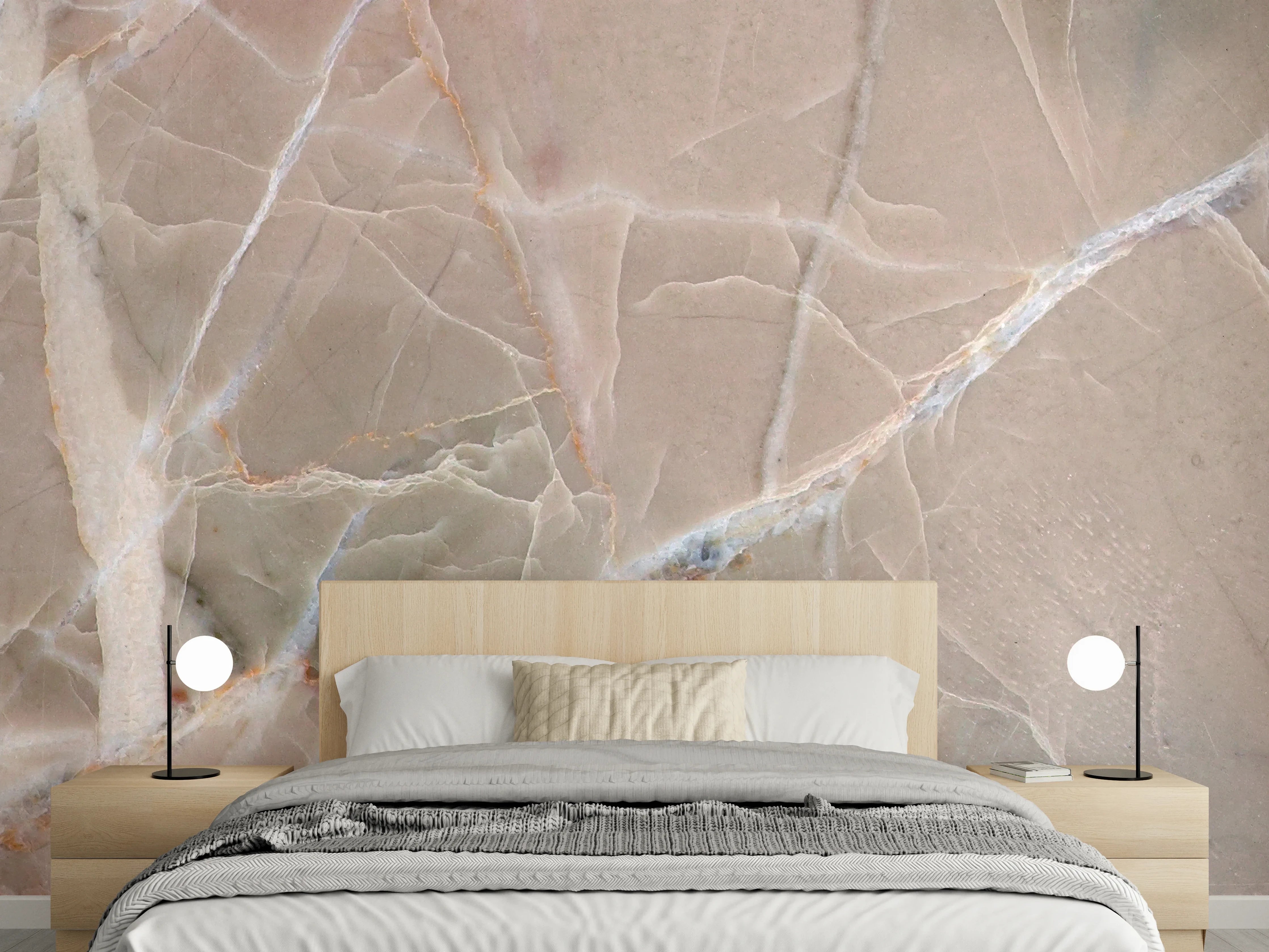 Wandverkleidung Schlafzimmer - Italienische Marmor Textur