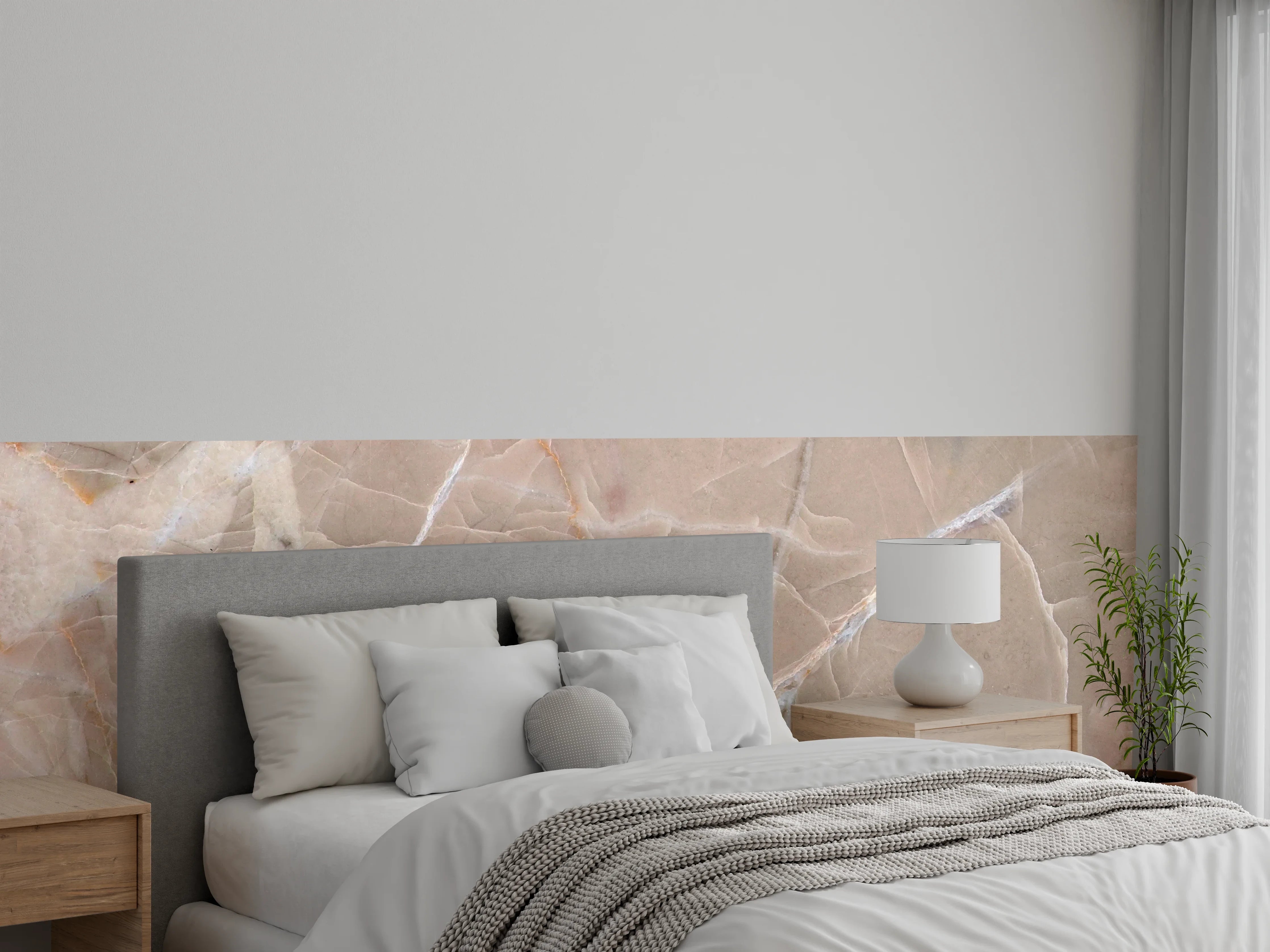 Wandverkleidung Schlafzimmer - Italienische Marmor Textur