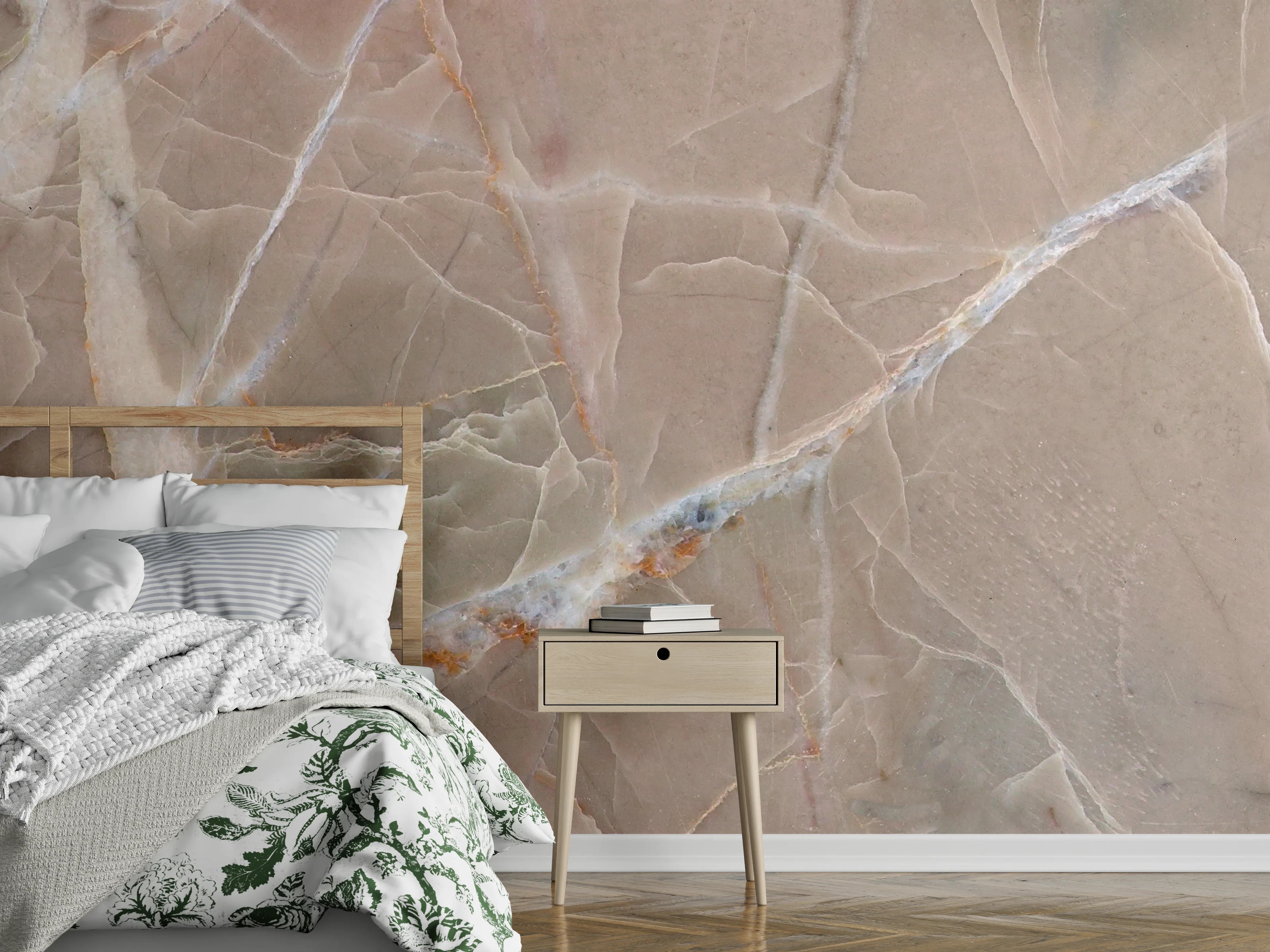 Wandverkleidung Schlafzimmer - Italienische Marmor Textur