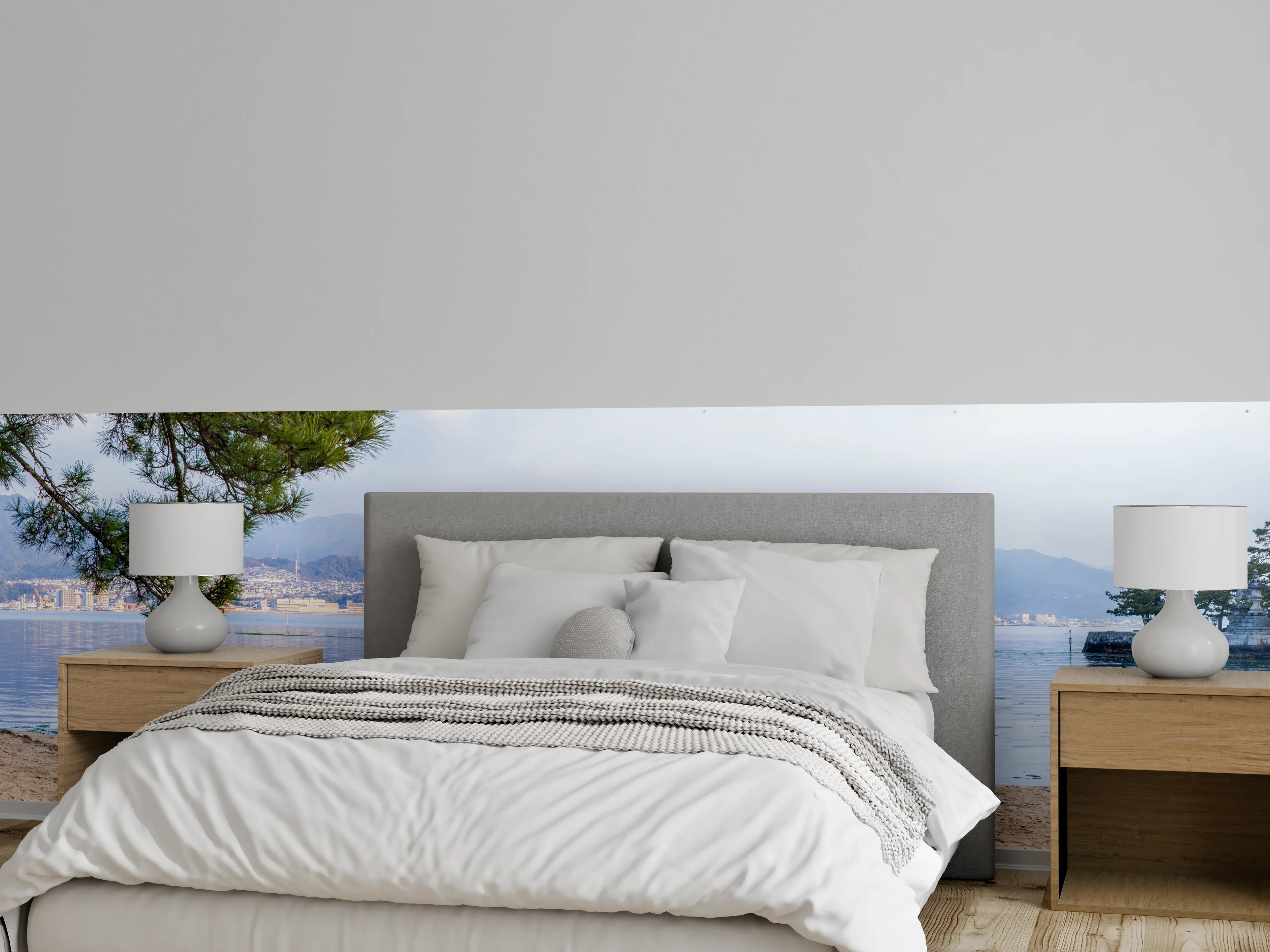 Wandverkleidung Schlafzimmer - Japanisches Torii am Meer