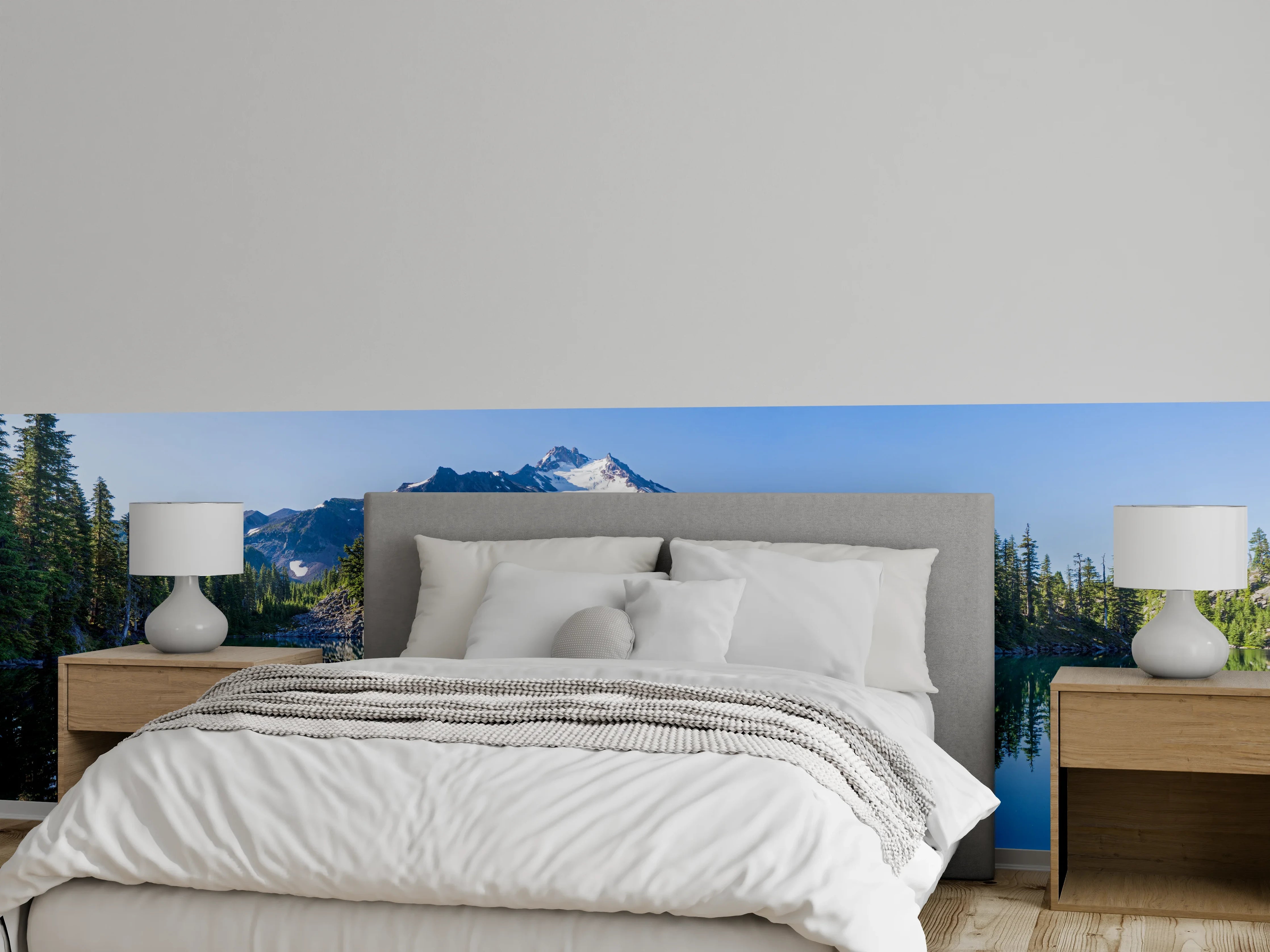 Wandverkleidung Schlafzimmer - Jefferson Park spiegelnd im Morgenlicht