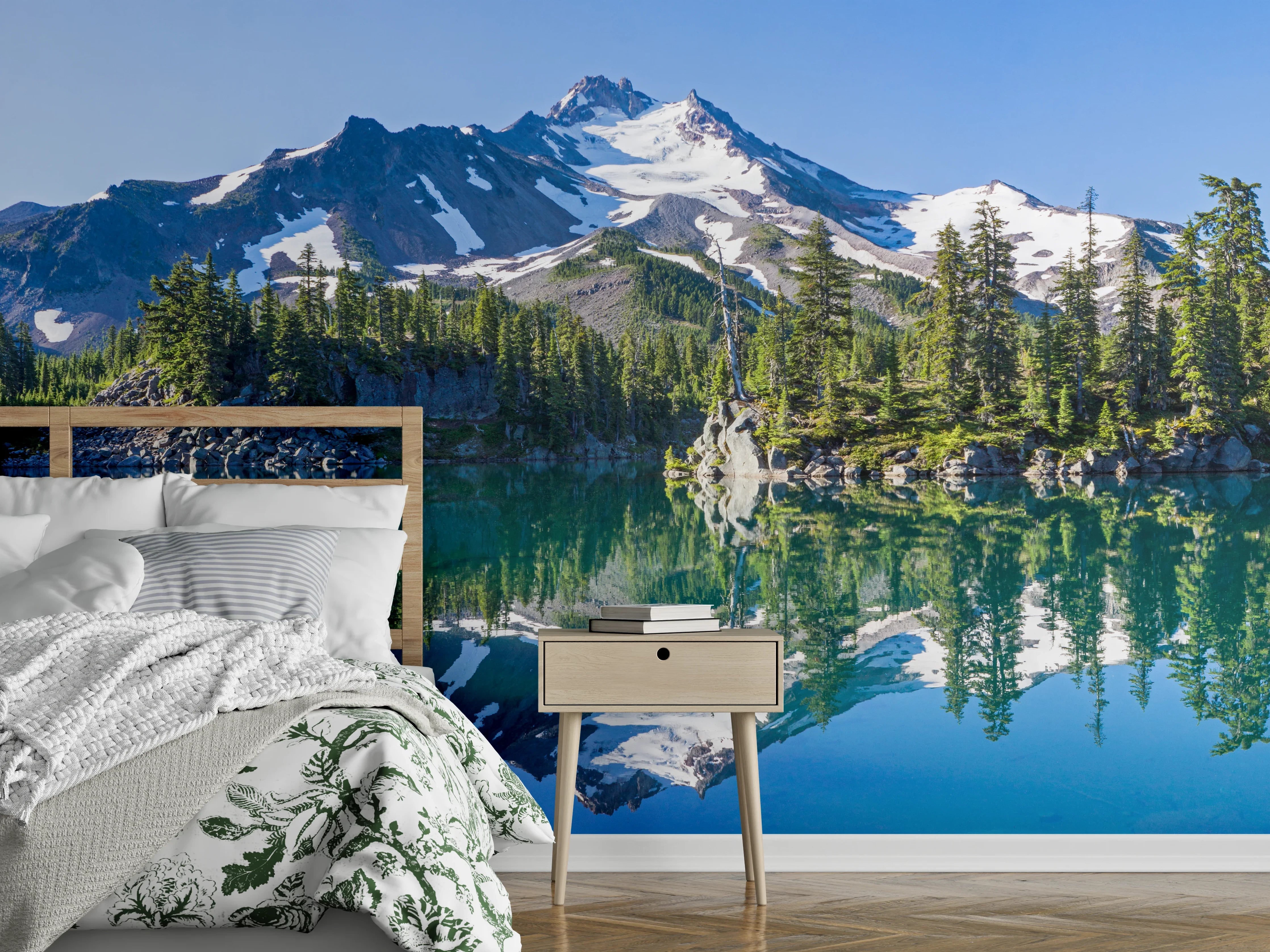 Wandverkleidung Schlafzimmer - Jefferson Park spiegelnd im Morgenlicht