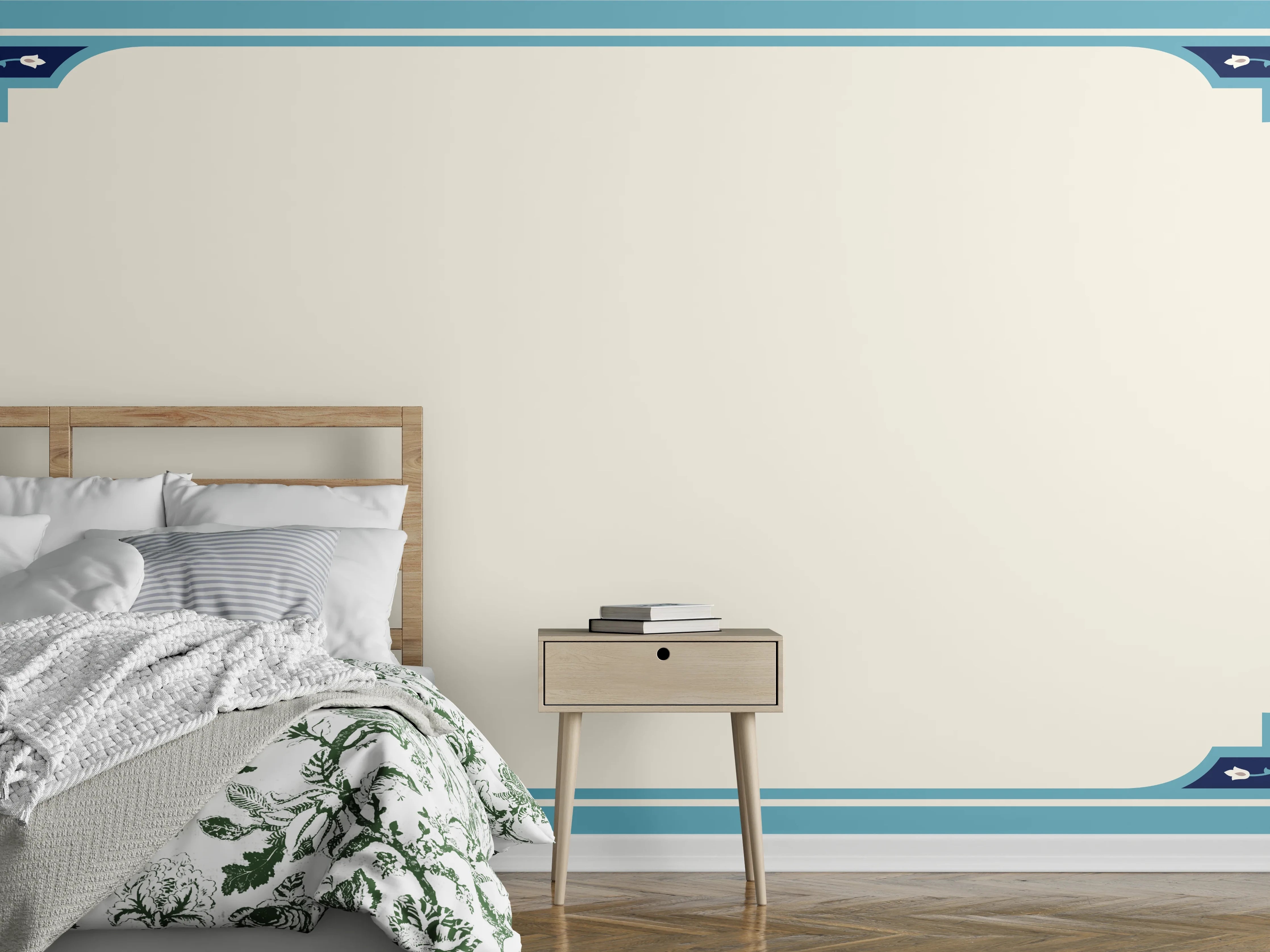 Wandverkleidung Schlafzimmer - Kalligraphie Platzhalter
