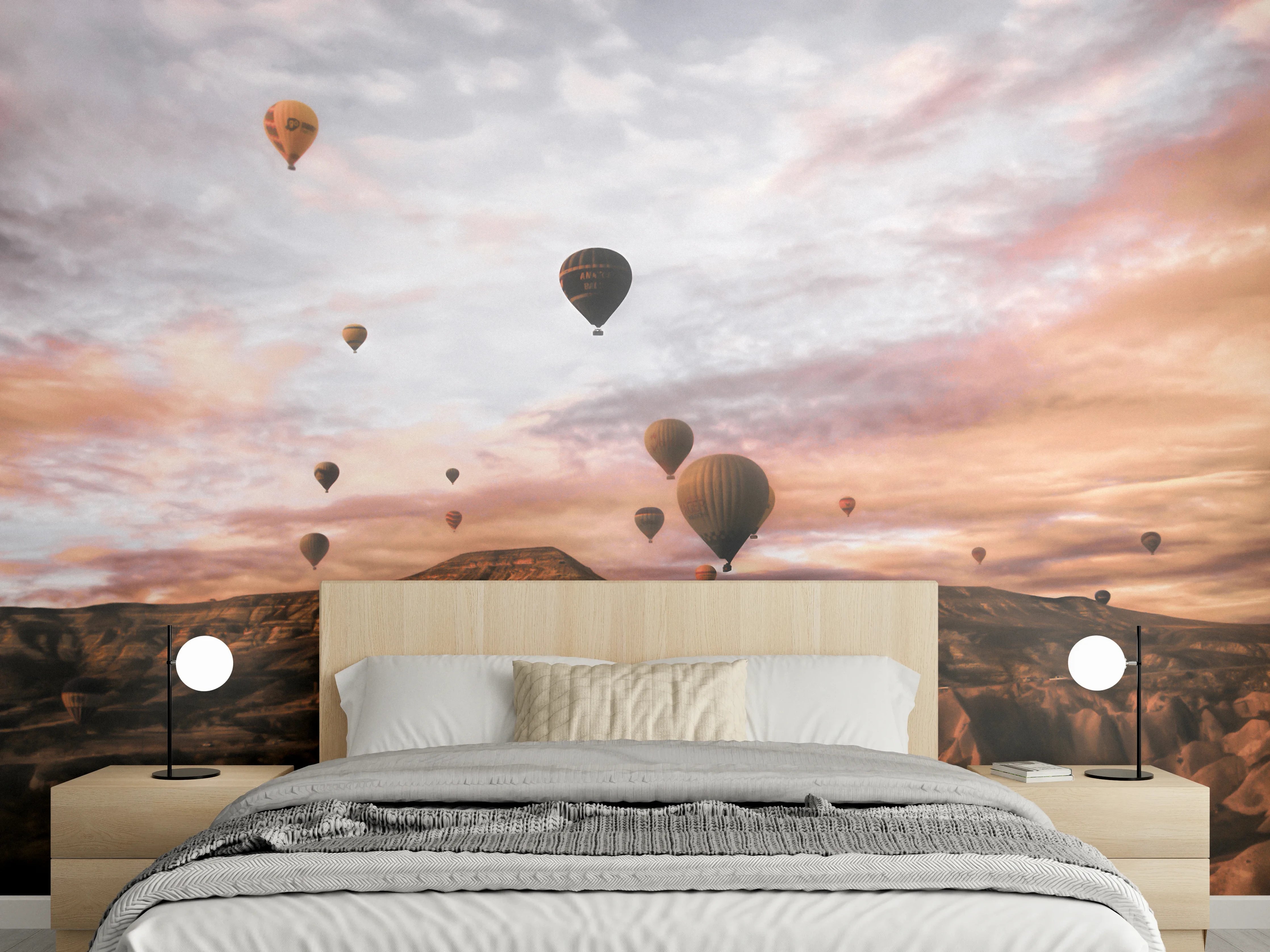 Wandverkleidung Schlafzimmer - Kappadokien - Heißluft Ballons