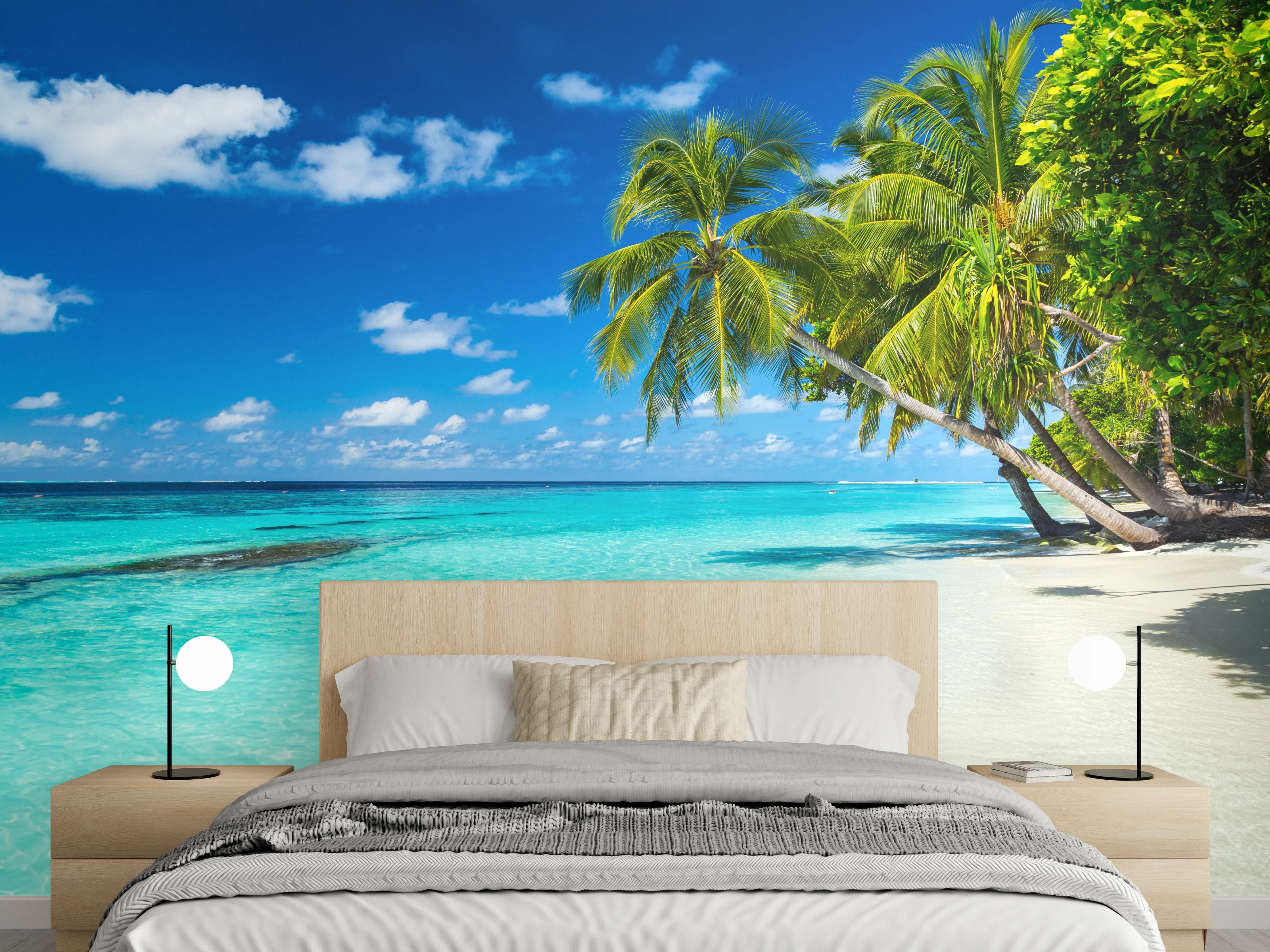 Wandverkleidung Schlafzimmer - Karibik Strand Traum-Poster
