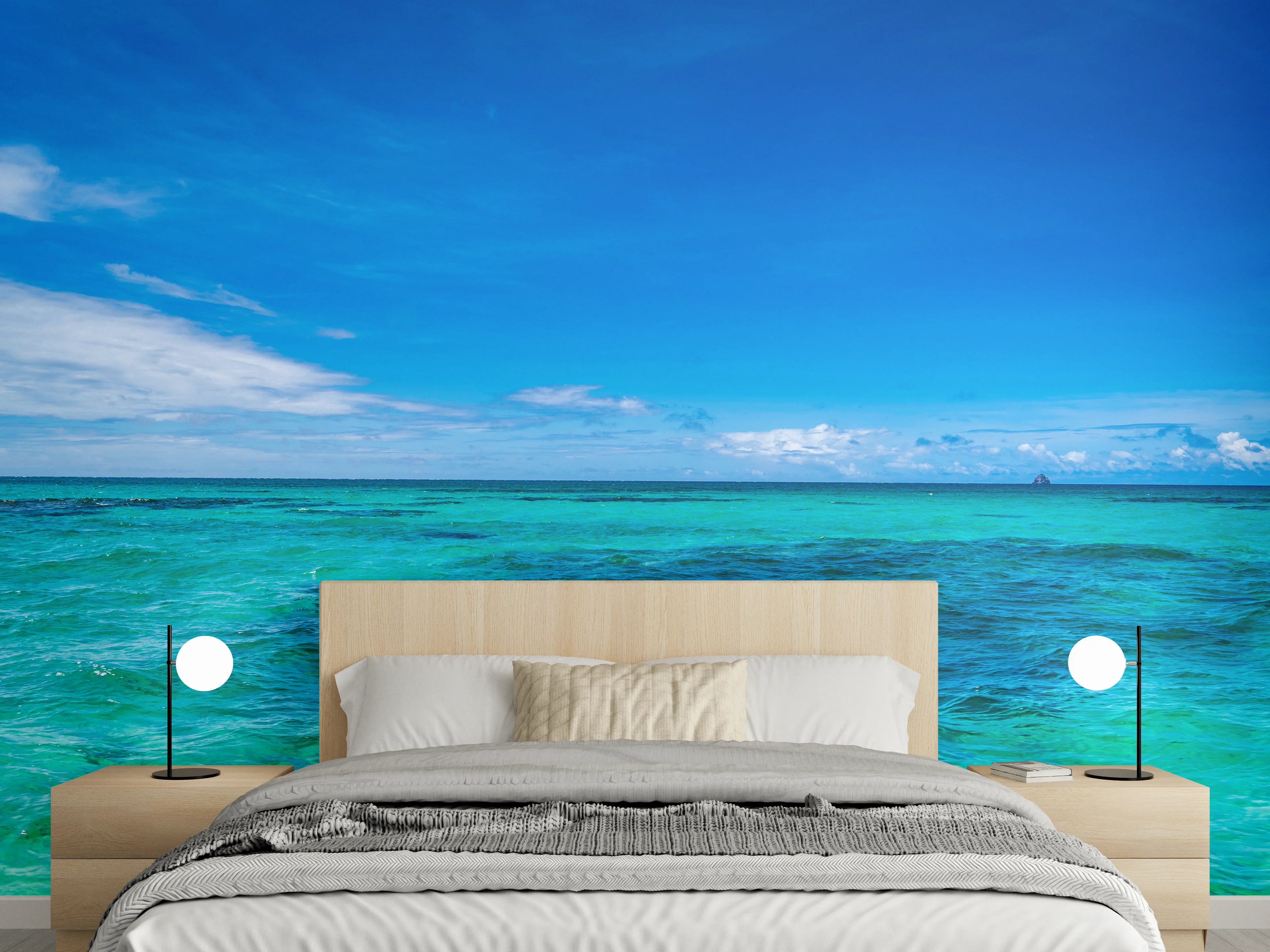 Wandverkleidung Schlafzimmer - Karibische Meereslandschaft Wanddekor