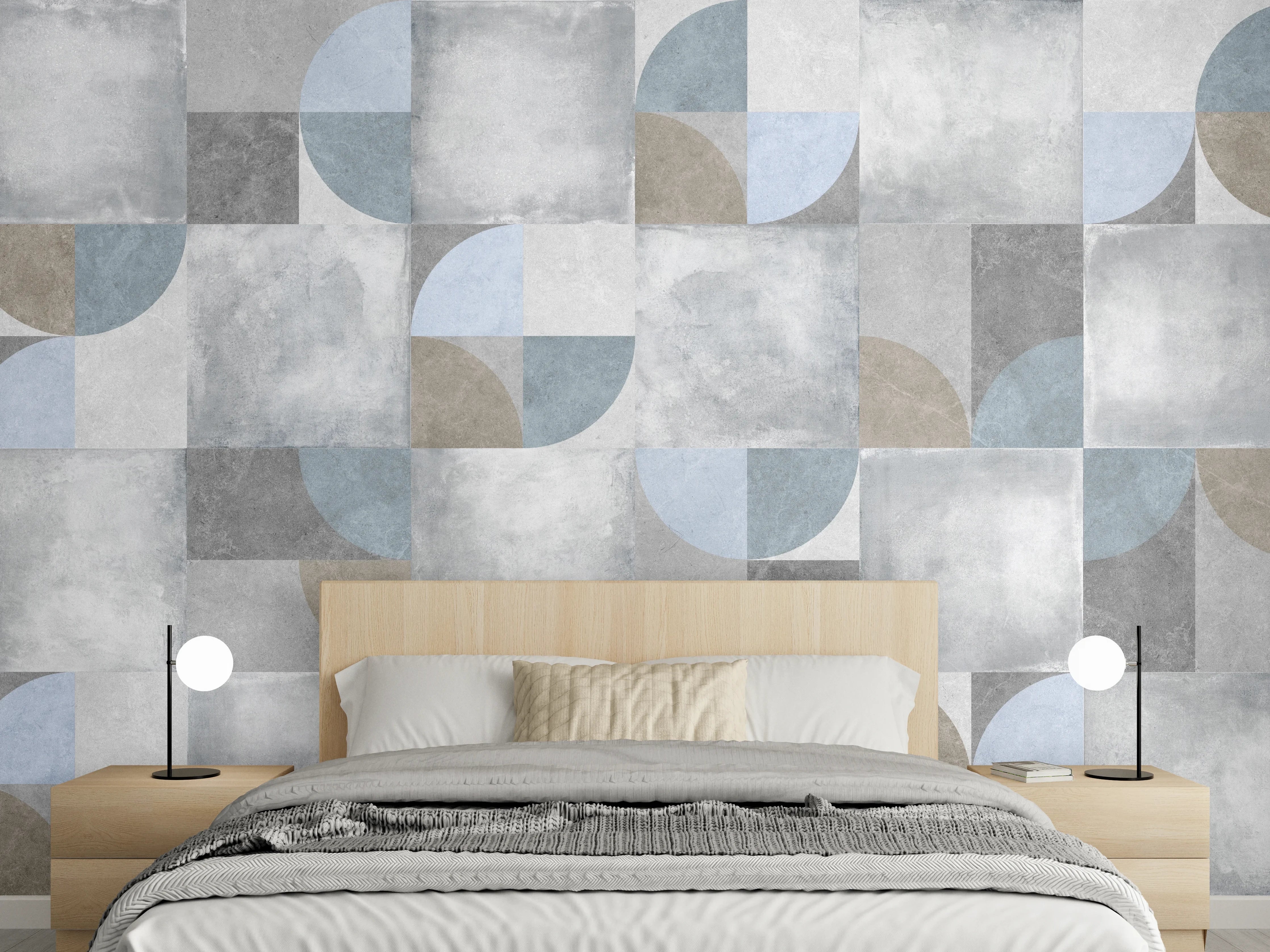 Wandverkleidung Schlafzimmer - Karierter Keramik Hintergrund