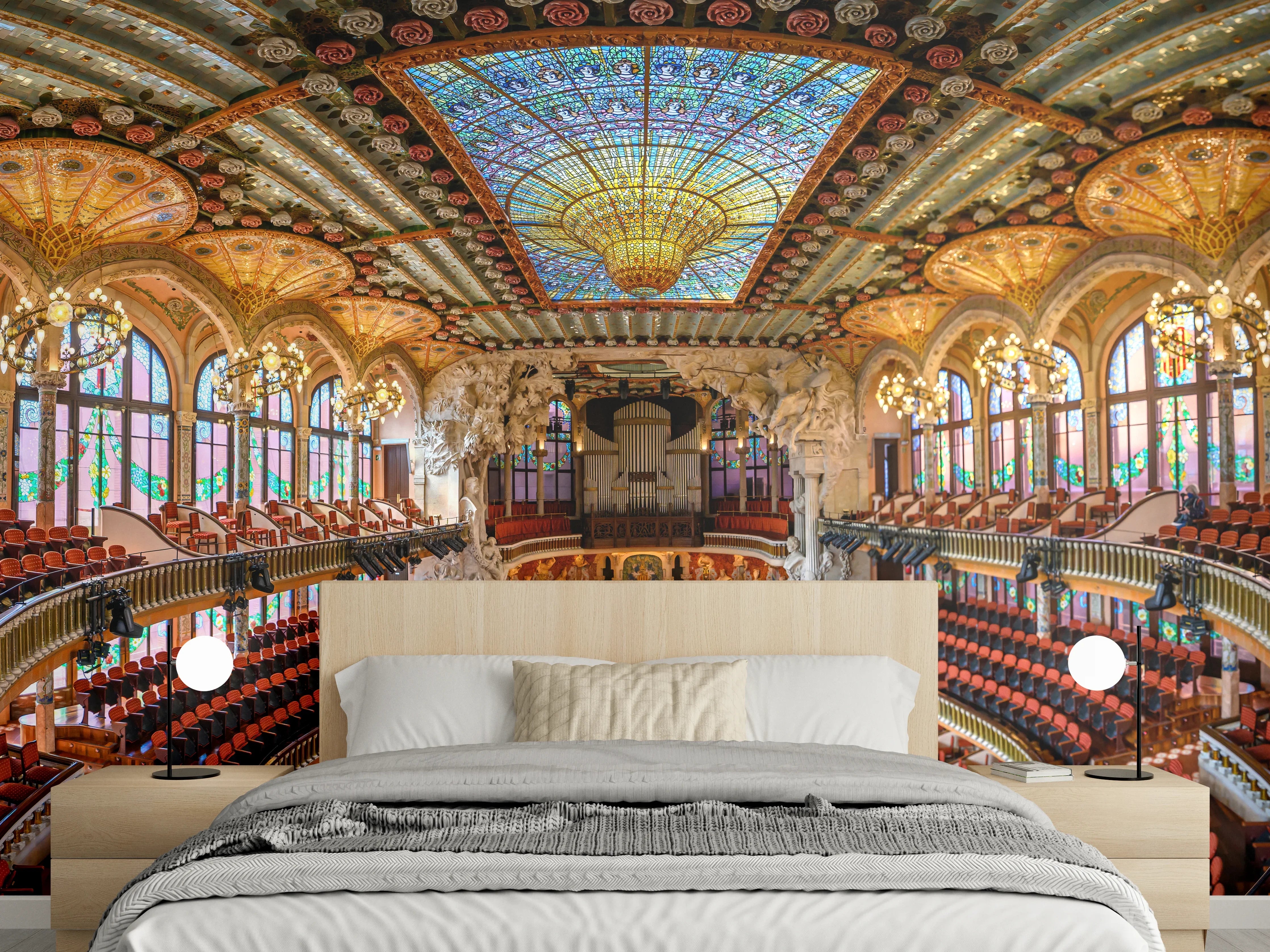 Wandverkleidung Schlafzimmer - Katalanischer Konzertsaal