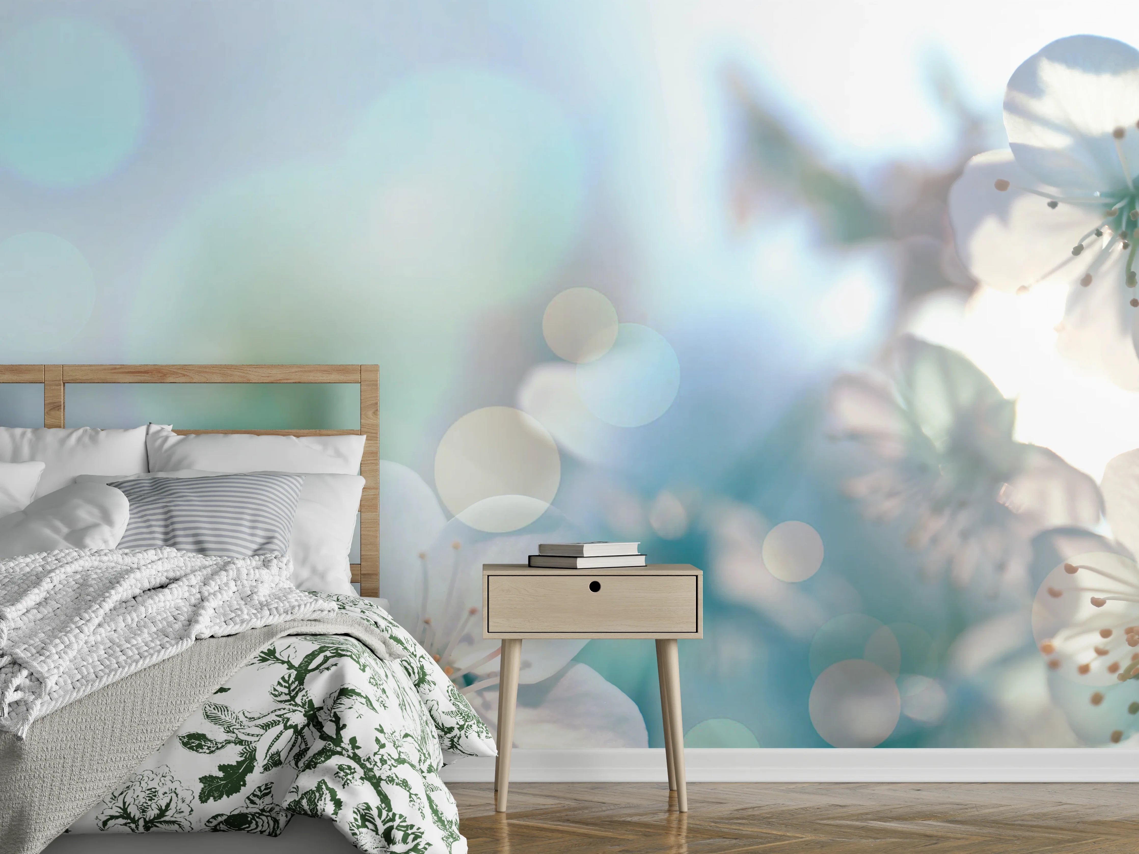 Wandverkleidung Schlafzimmer - Kirchbaum Frühlings-Blüten