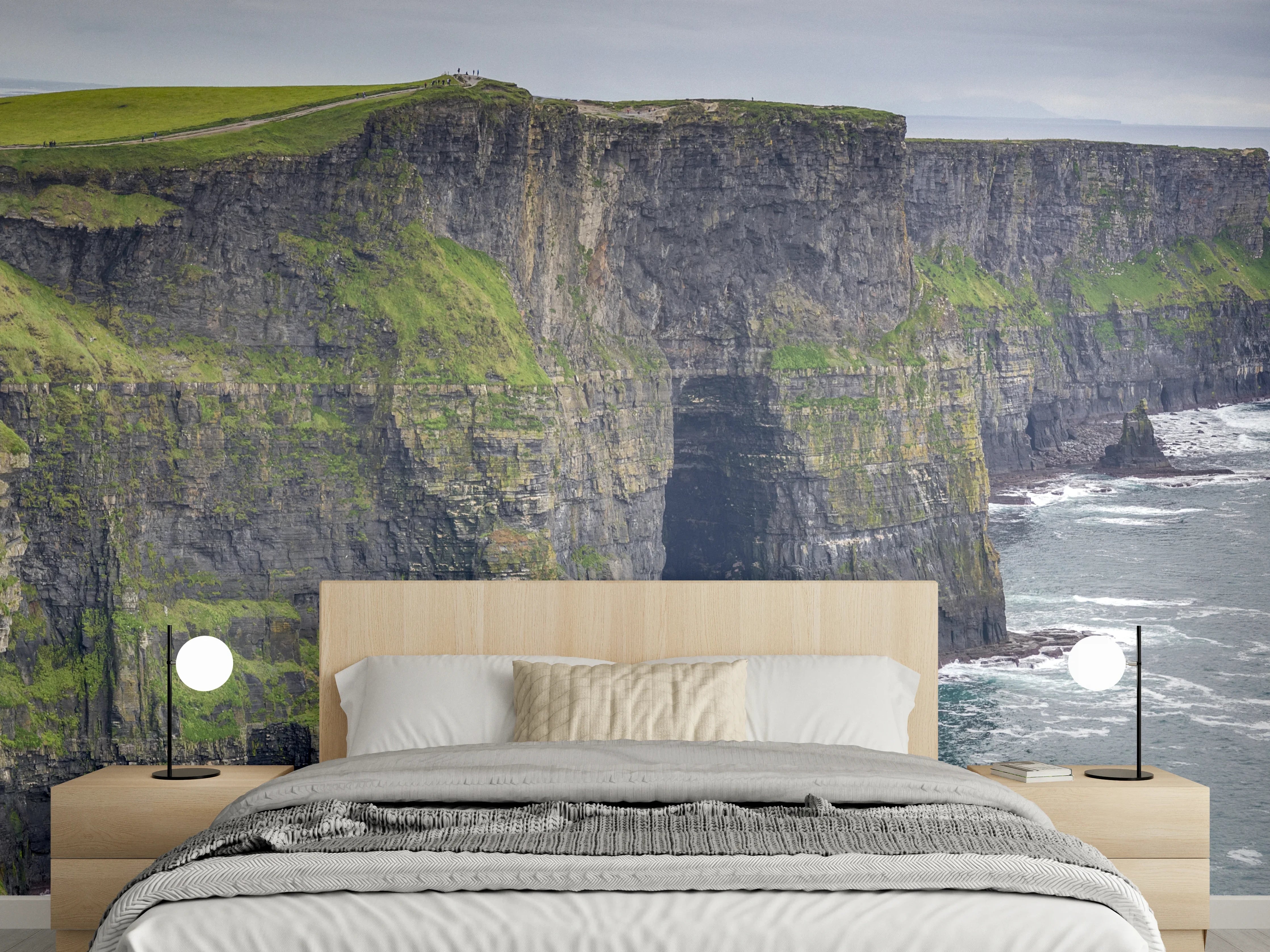 Wandverkleidung Schlafzimmer - Klippenküste Irland Landschaftsfotografie