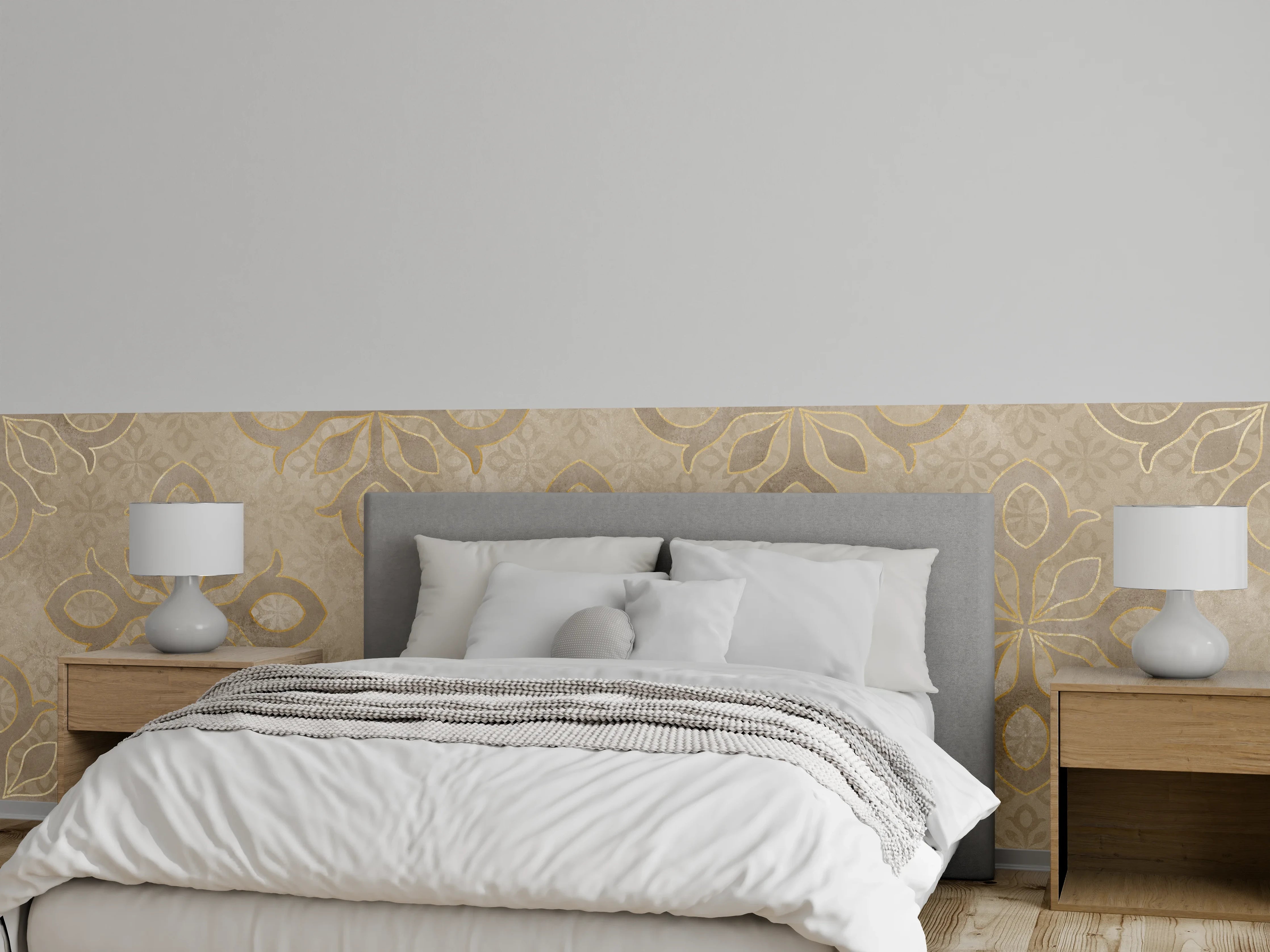 Wandverkleidung Schlafzimmer - Königliches Ornament Muster