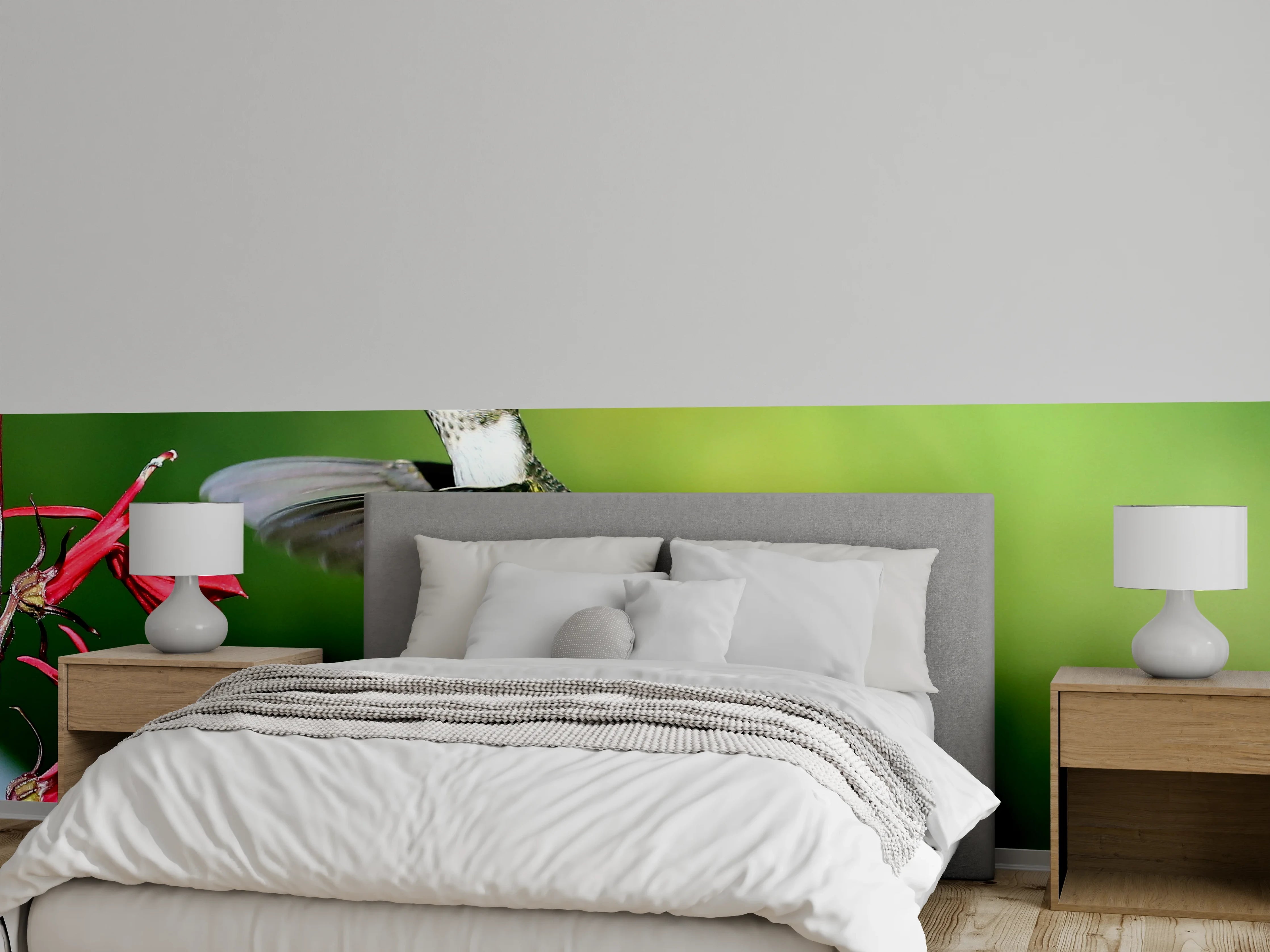 Wandverkleidung Schlafzimmer - Kolibri-Weibchen im Flug