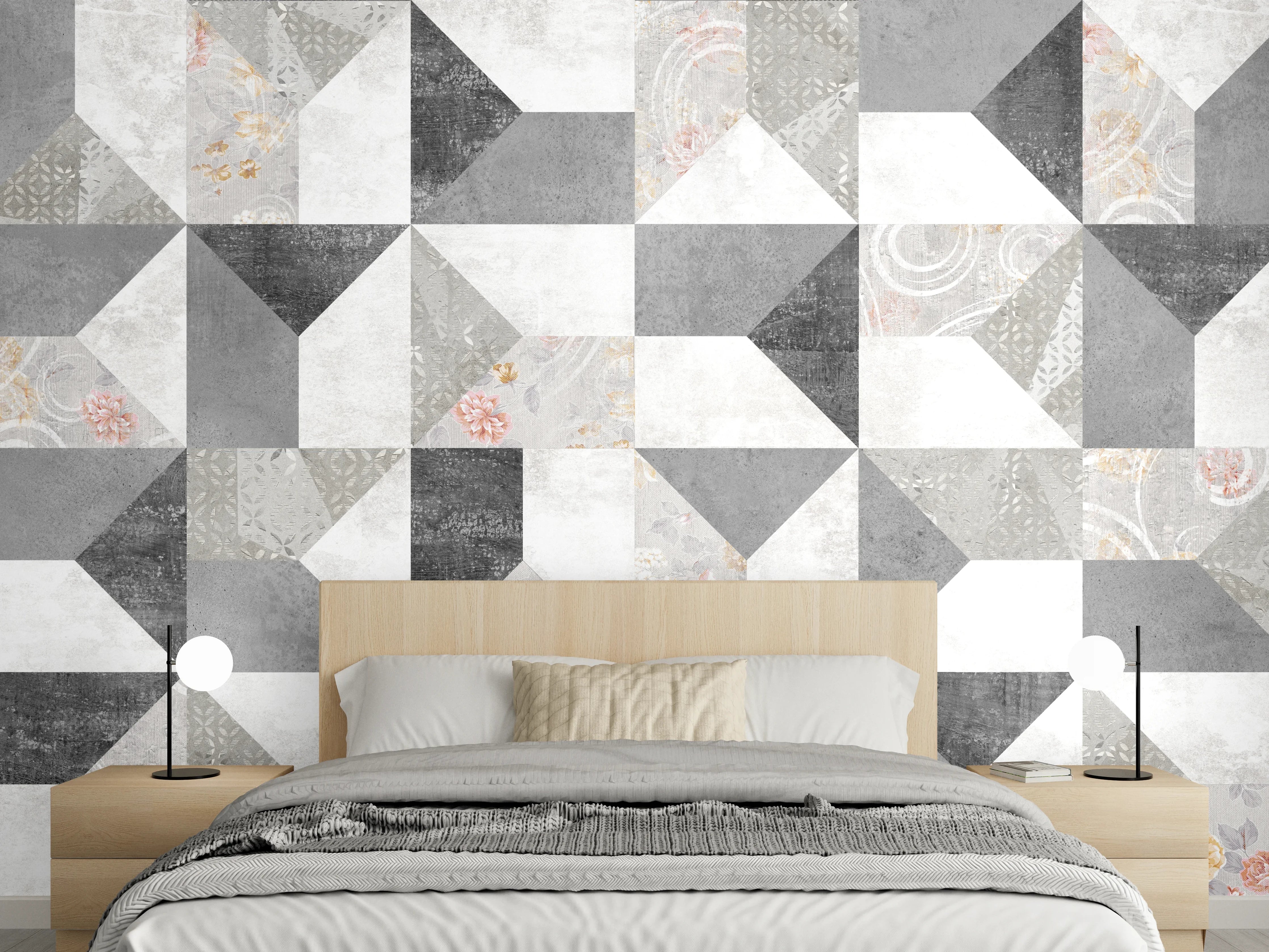 Wandverkleidung Schlafzimmer - Kreatives Fliesenmuster