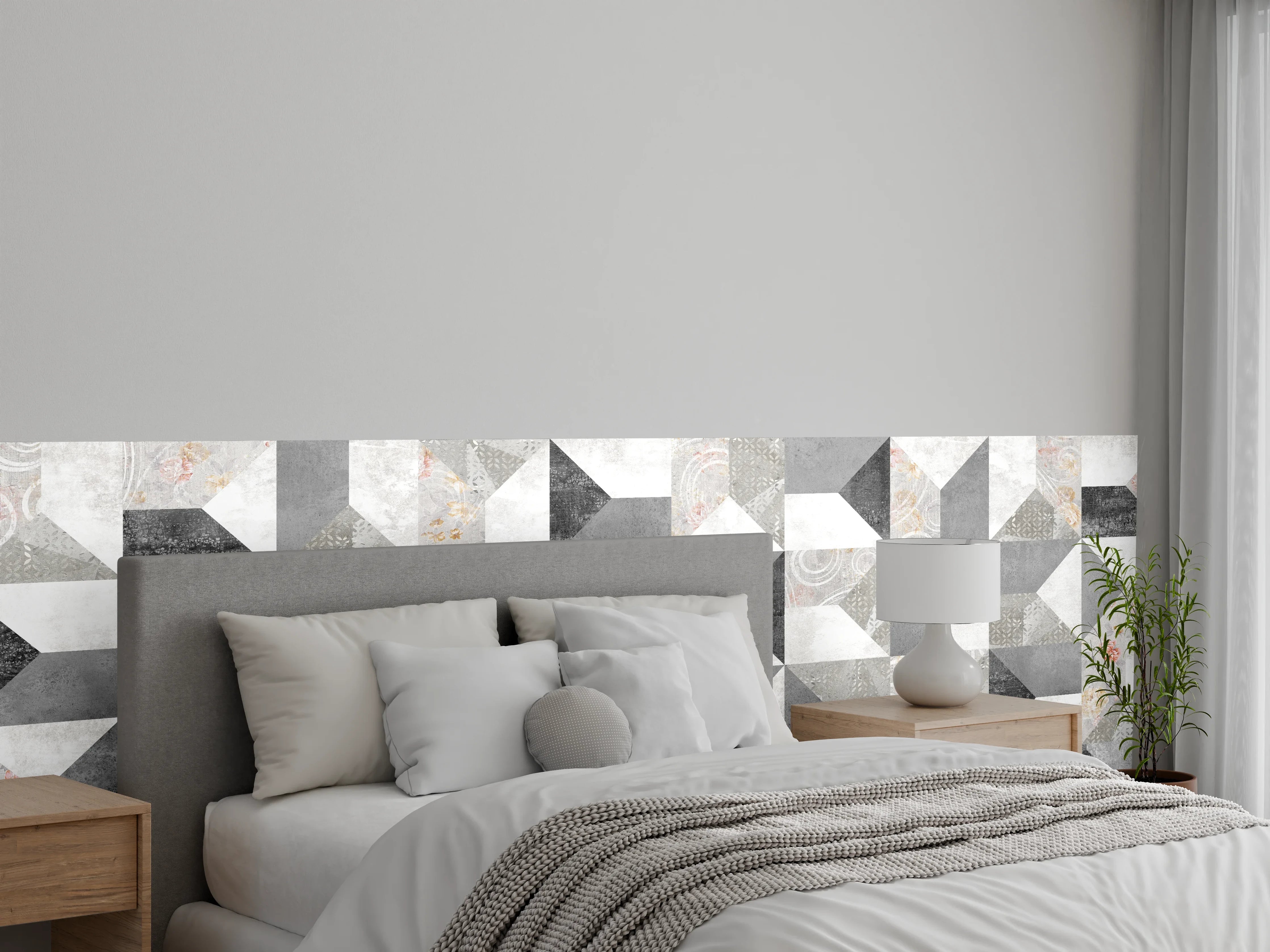 Wandverkleidung Schlafzimmer - Kreatives Fliesenmuster